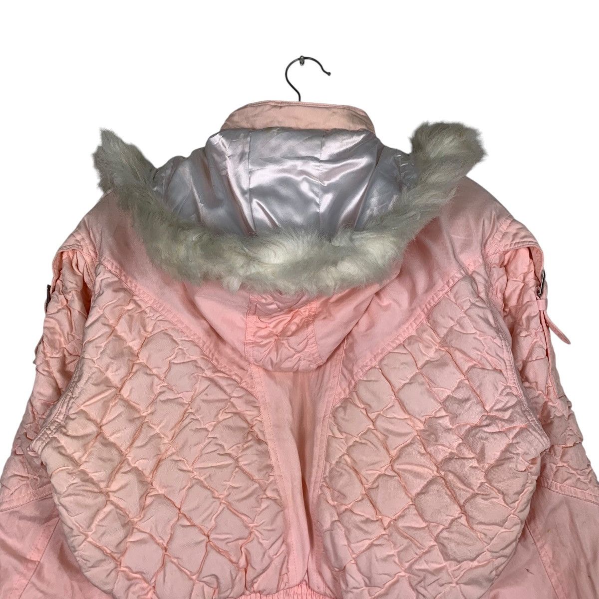 Courreges COURREGES Fur Hoodie Pink Belted Crop Jacket #1230-C56 Size S / US 4 / IT 40 - 8 Thumbnail