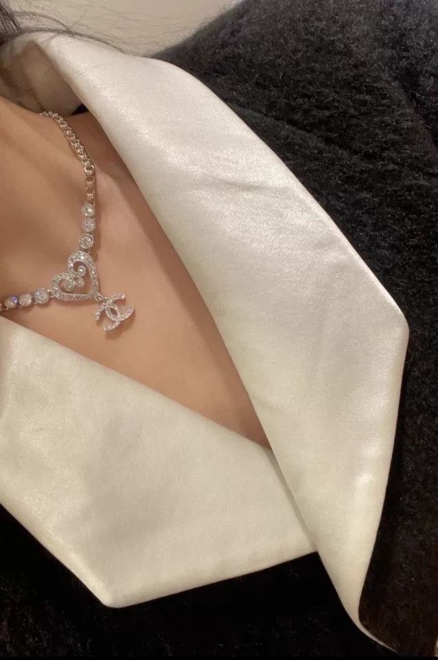 Chanel Chanel 23K FW Silver Hollow Heart Double C Pendant Size ONE SIZE - 2 Thumbnail