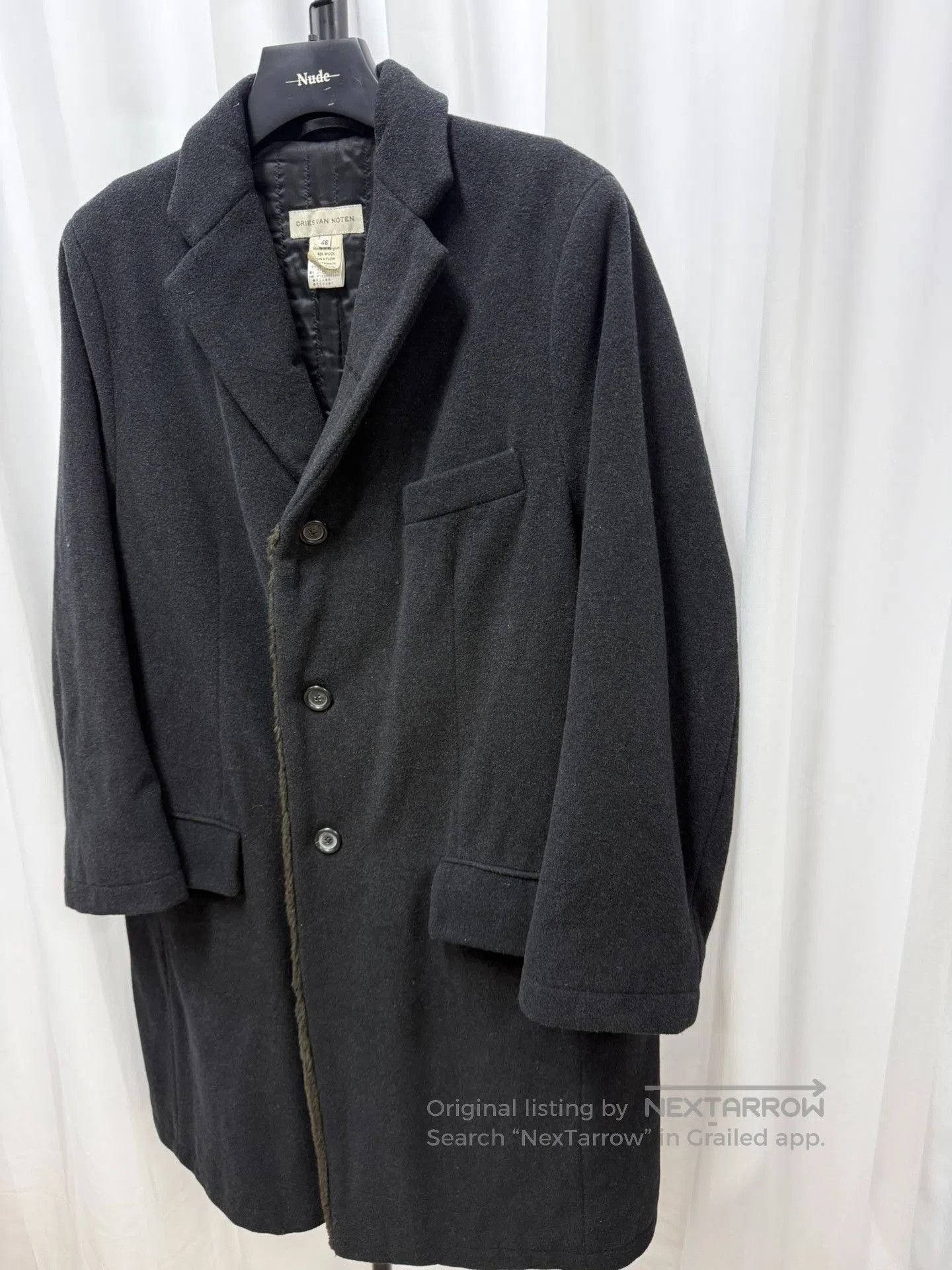 Dries Van Noten Dries Van Noten Fur Collar Loose Coat. Size US S / EU 44-46 / 1 - 2 Thumbnail