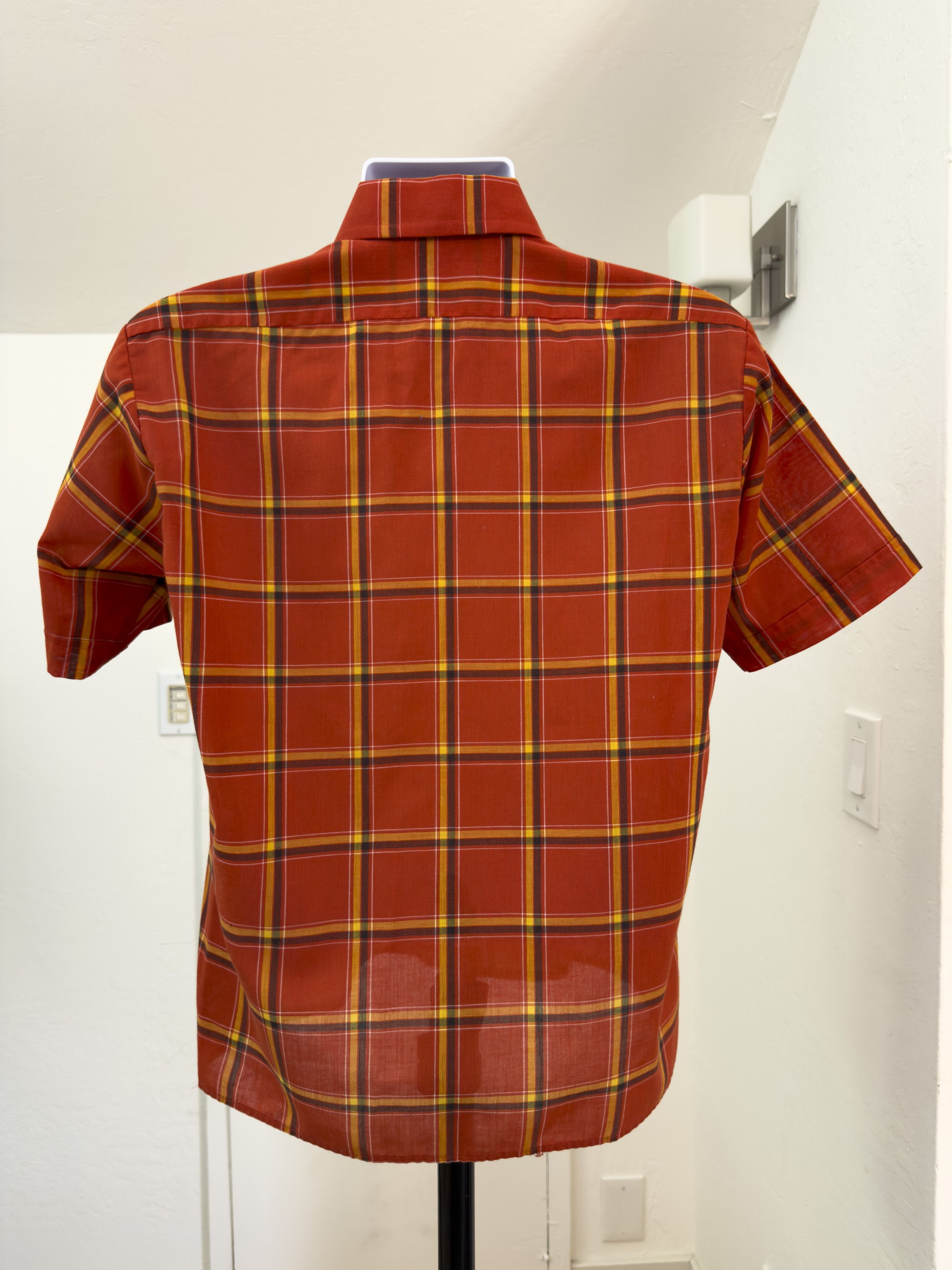 Other Vintage La Chemise Royal Orange Plaid Shirt Size US M / EU 48-50 / 2 - 4 Thumbnail