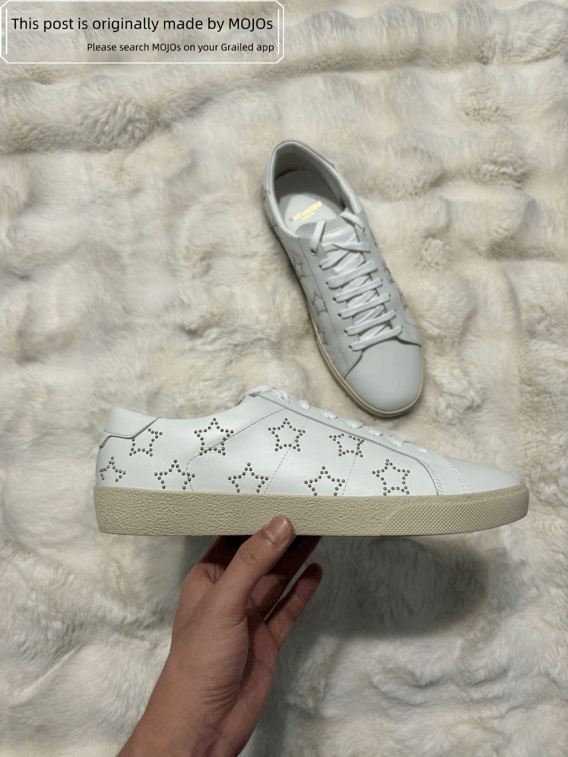 Saint Laurent Paris Sz 43 Saint Laurent Paris Rivet Star Pattern ...