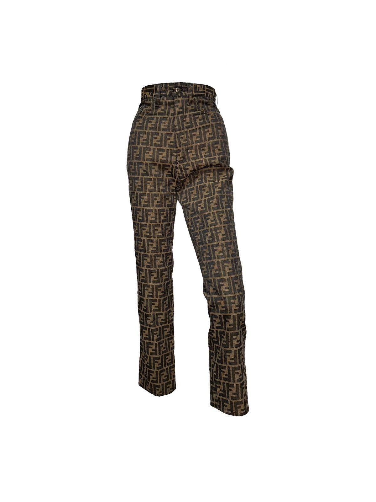 パンツ FENDI SS24 Fendi Trousers (FR6494 AWZVF1P2U) Fendi FENDI Women Straight Pants FR6494 AWZVF1P2U Brown