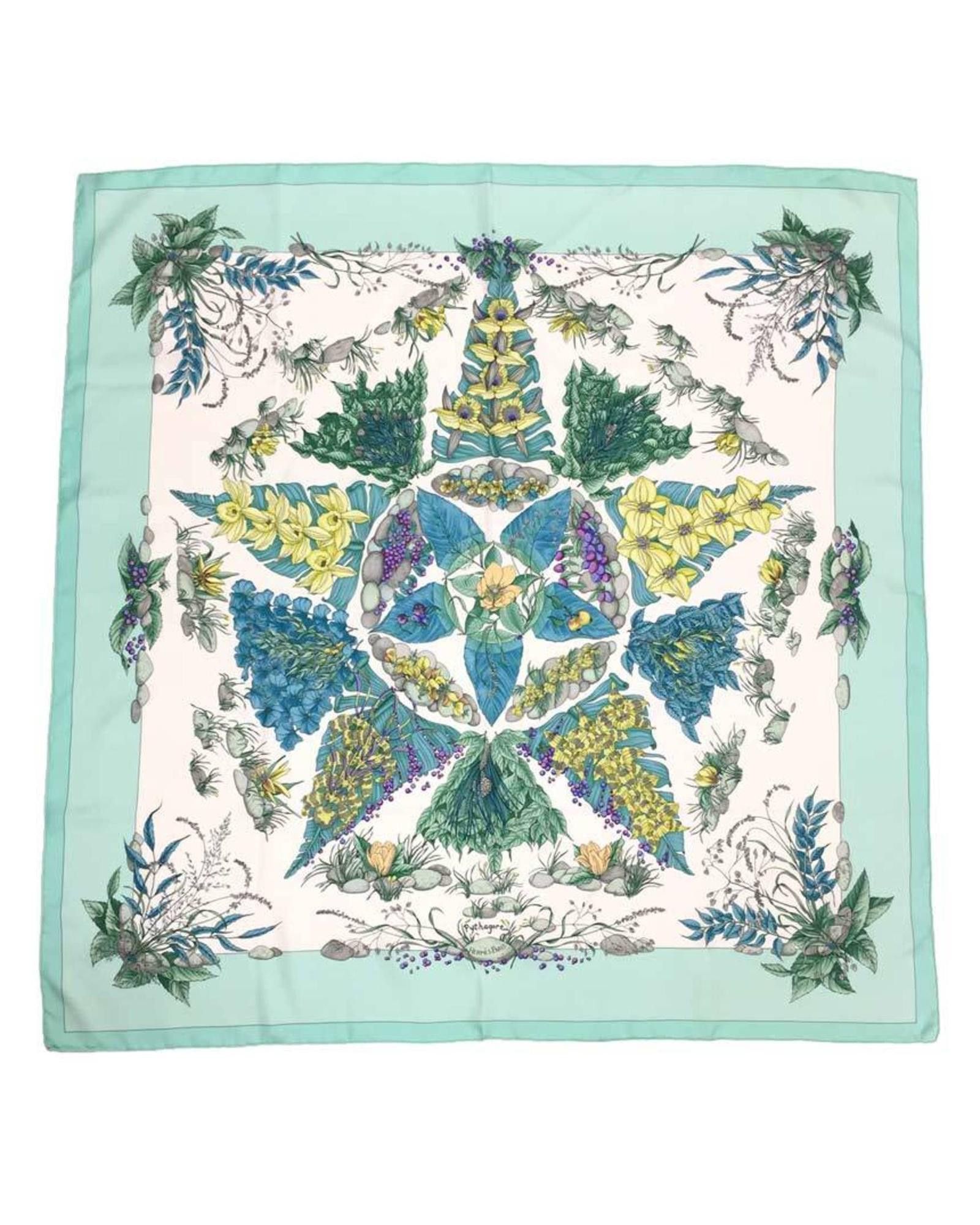 image of Hermes Silk Iconic Square Scarf in Green, Women's