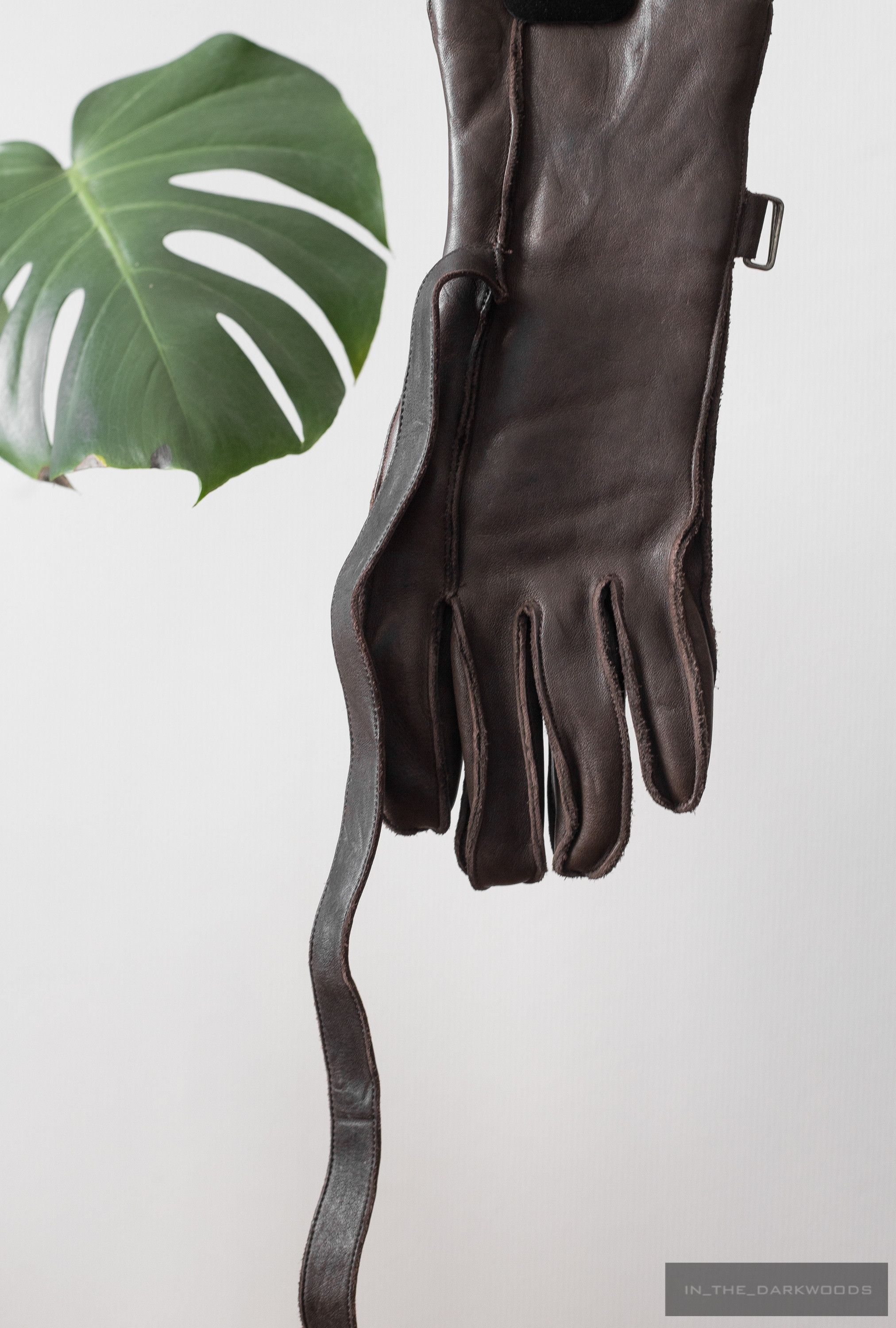 Yohji Yamamoto 2007AW horse hide long leather gloves Size ONE SIZE - 5 Thumbnail