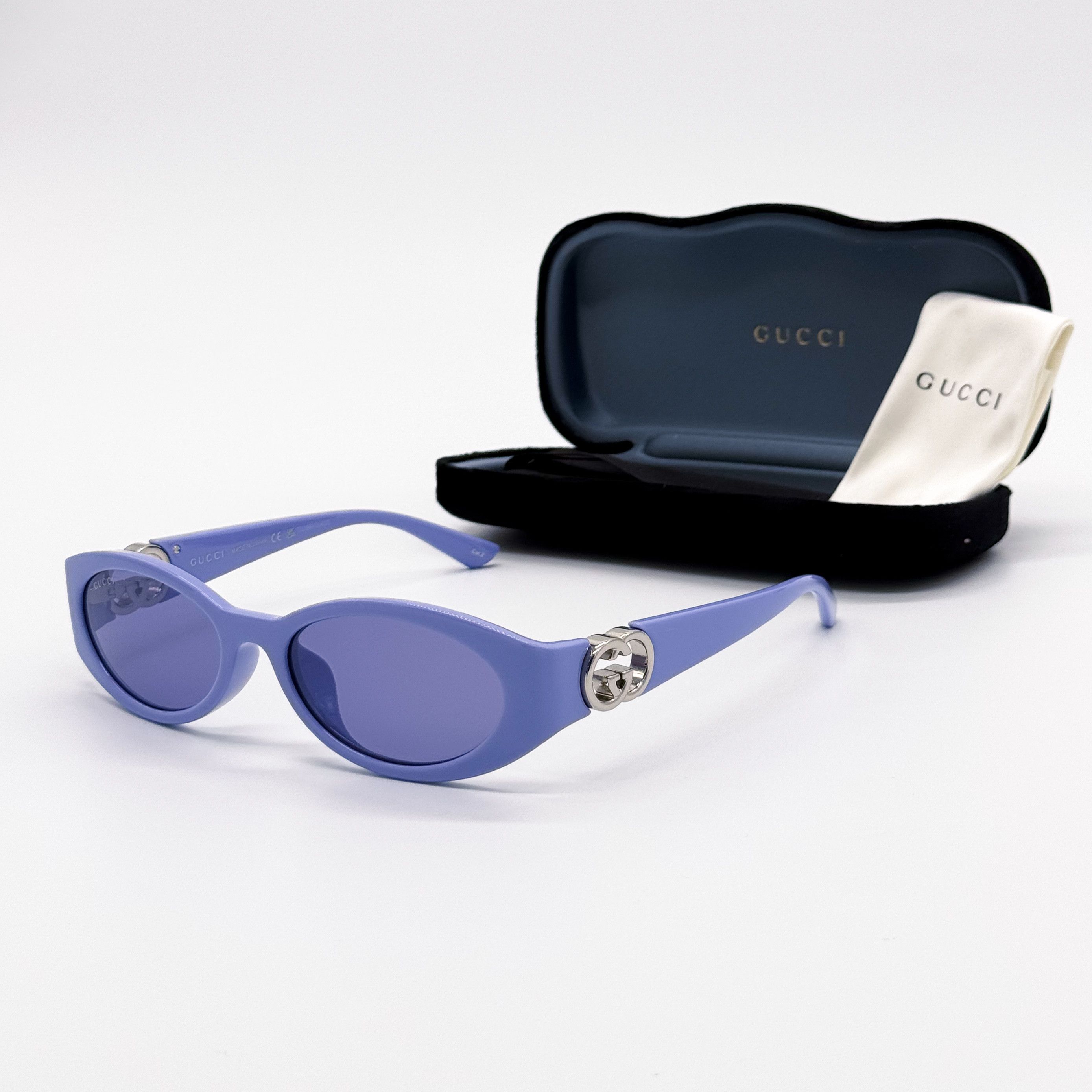 Gucci NEW GUCCI SUNGLASSES WOMEN OVAL PURPLE GUCCI GG1662SA 003 Size ONE SIZE - 1 Thumbnail