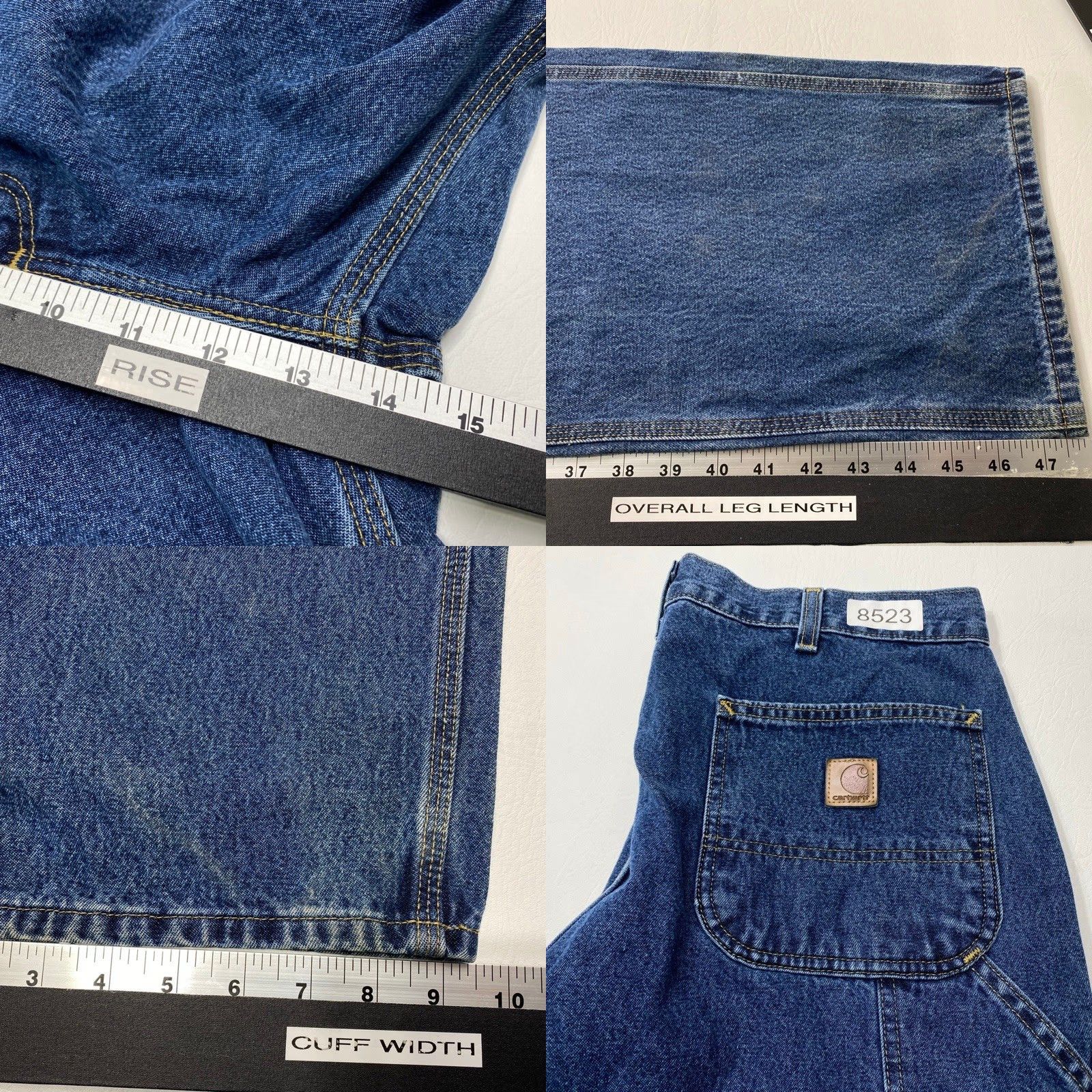 Carhartt VINTAGE Carhartt Carpenter Jeans B13 DPS Mens 36x36 Blue Denim Original Dungaree Fit Size US 36 / EU 52 - 9 Thumbnail