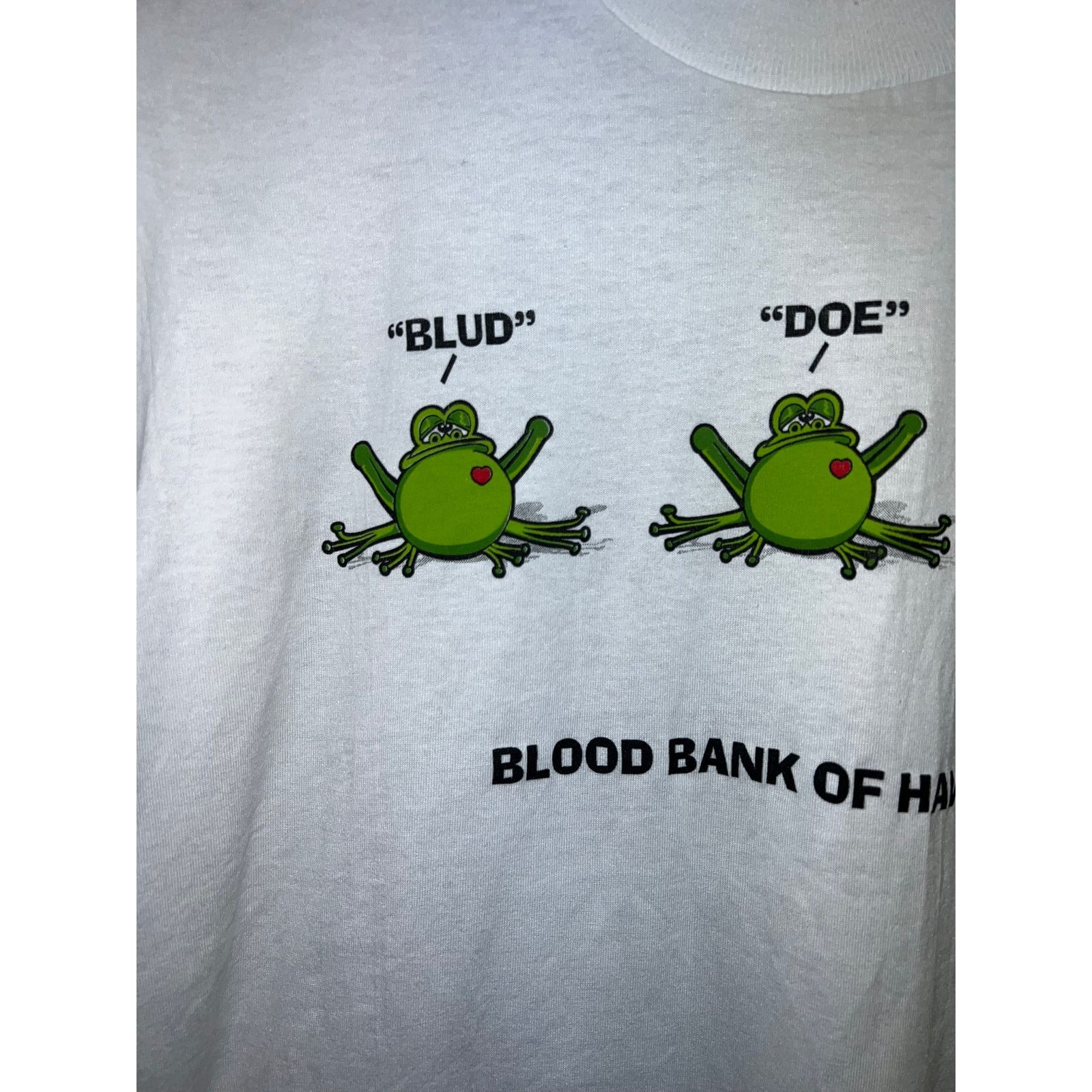 Fruit Of The Loom Vintage Frog Shirt Hawaii Blood Bank Donor Frogs XL 90s Size US XL / EU 56 / 4 - 3 Thumbnail