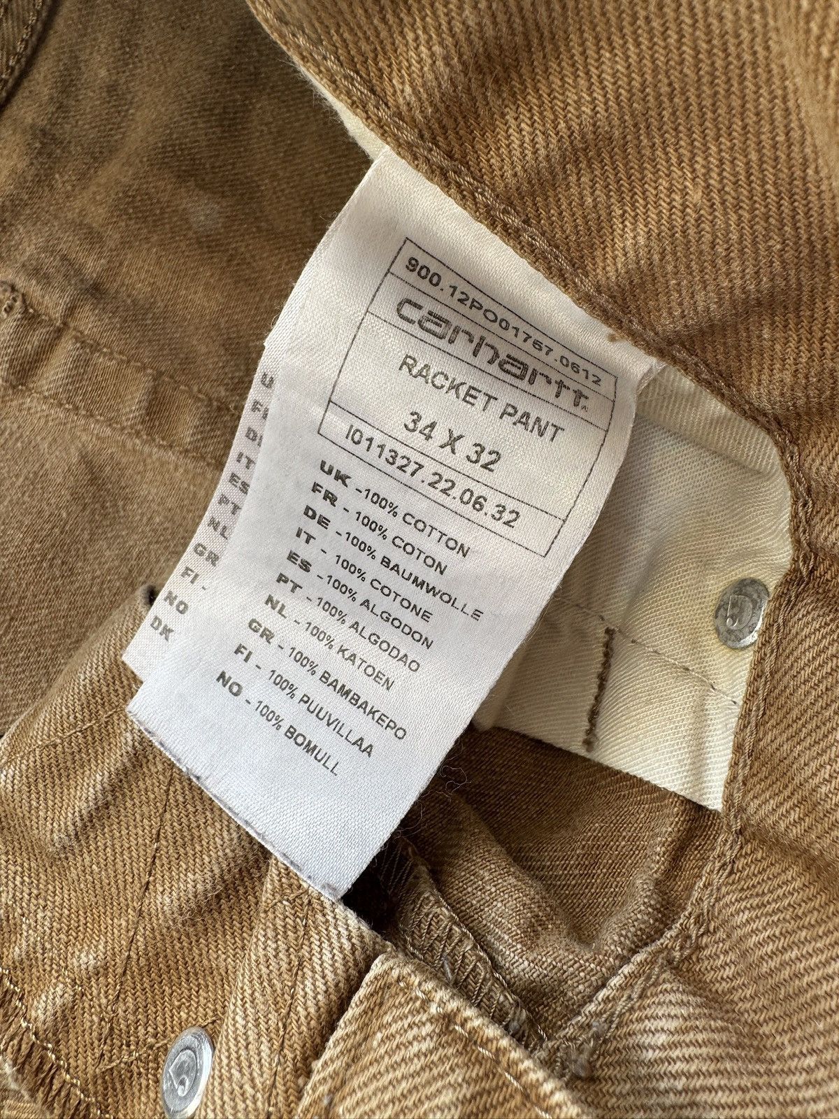 Japanese Brand Carhartt Racked Crazy Jeans Y2K Mudwash LGB if6was9 vibe Size US 34 / EU 50 - 7 Thumbnail