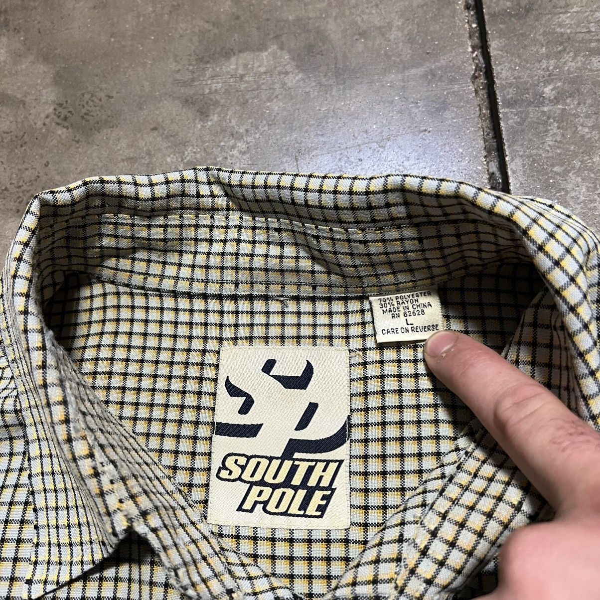 Southpole Vintage SouthPole Checkered Plaid Button Up Shirt Skater Y2K Size US L / EU 52-54 / 3 - 6 Thumbnail