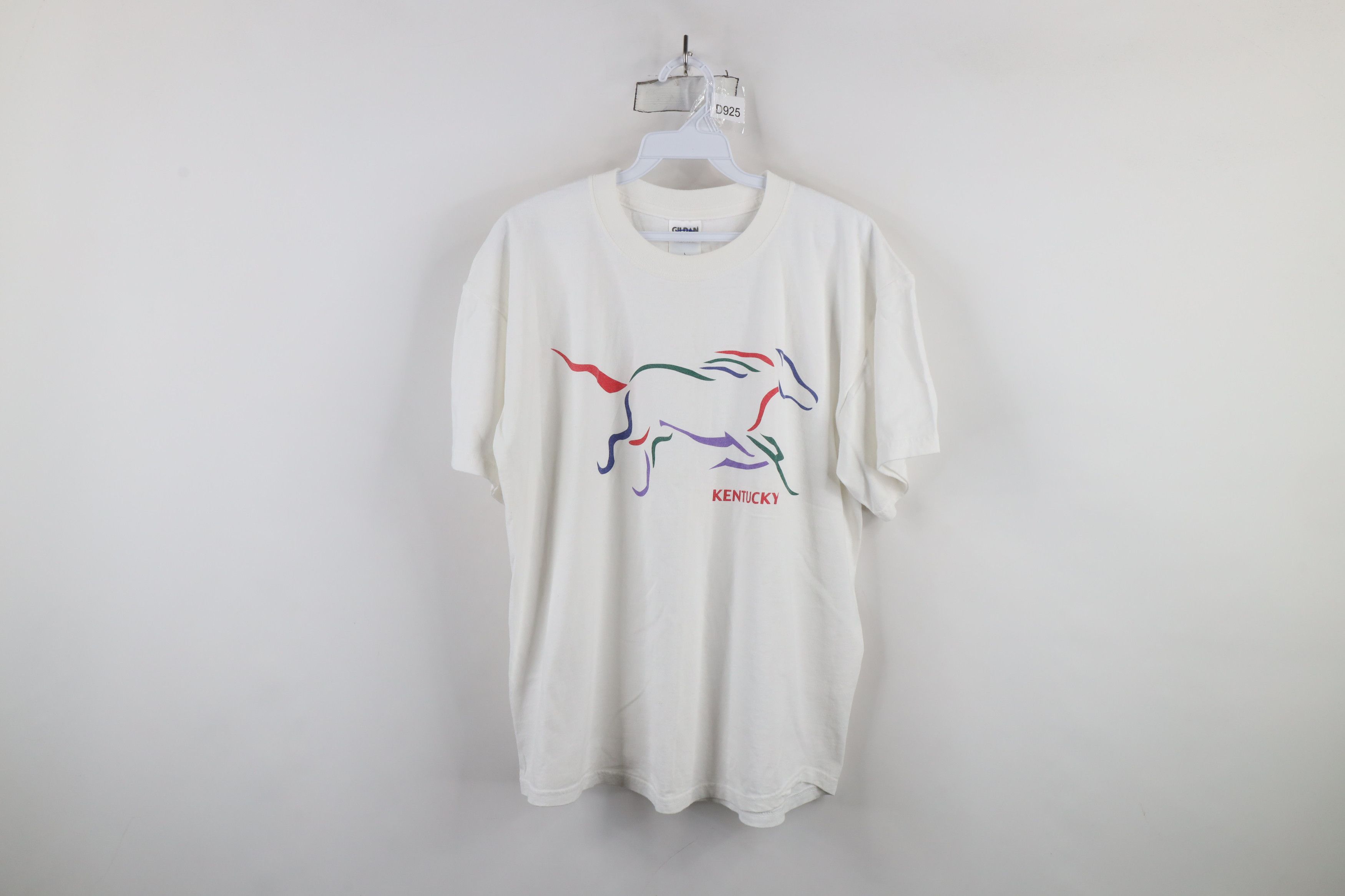 Vintage Vintage 90s Spell Kentucky Derby Horse Racing T-Shirt White Size US L / EU 52-54 / 3 - 1 Thumbnail