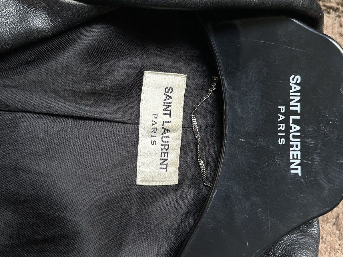 Saint Laurent Paris Saint Laurent by Hedi Slimane fringe biker leather jacket Size US S / EU 44-46 / 1 - 11 Thumbnail