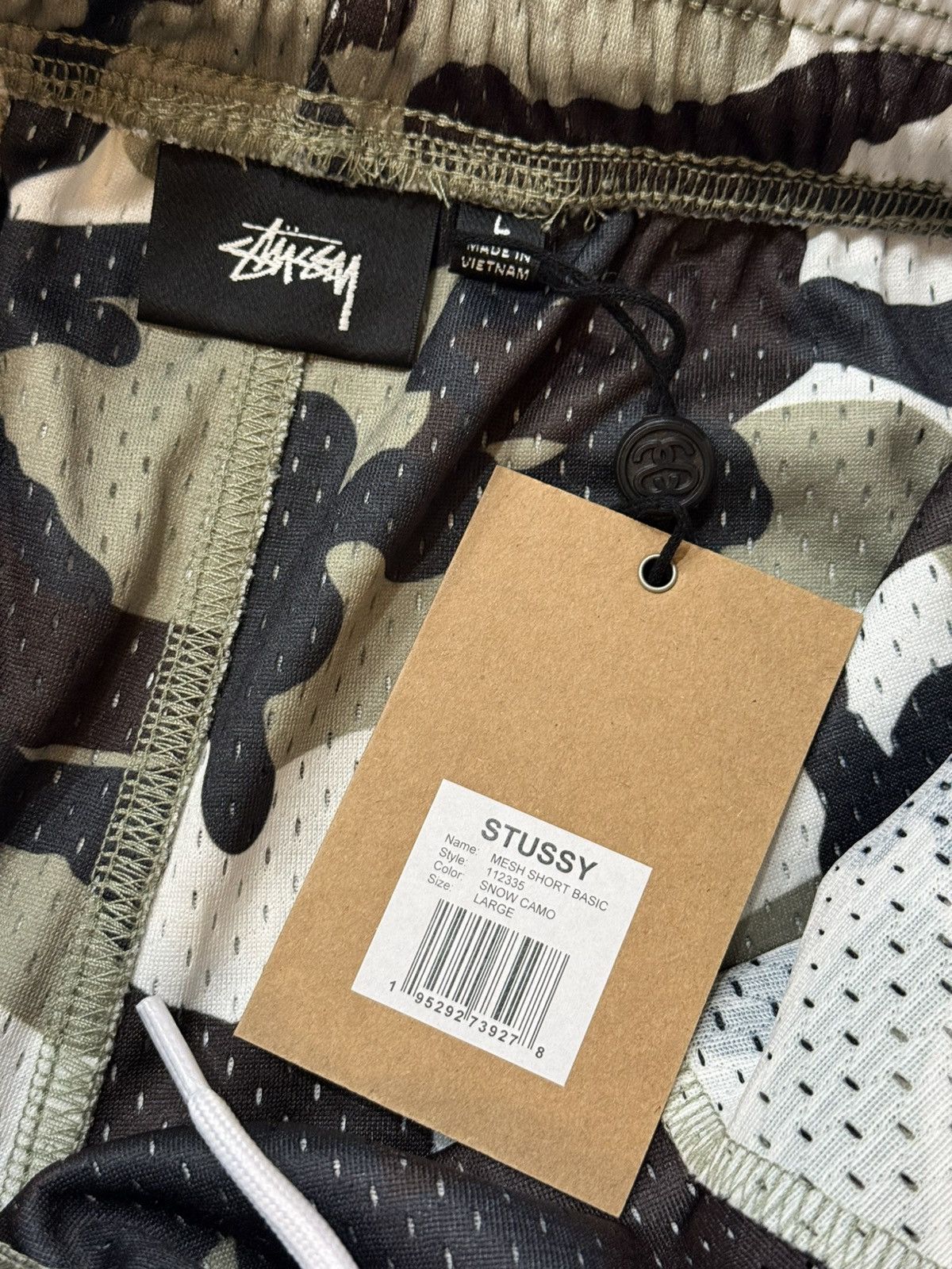 Stussy Men's Stussy Basic Mesh Shorts 112335 Snow Camo Sz Large New Size US 36 / EU 52 - 5 Thumbnail
