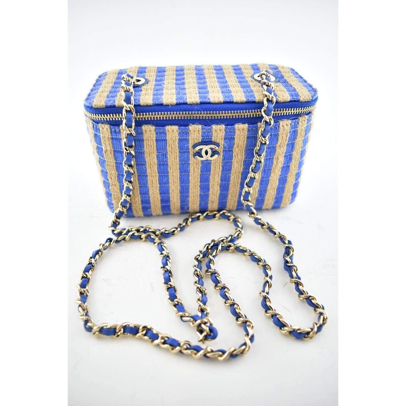 Chanel Chanel Raffia Small Vanity With Chain Shoulder Crossbody Bag Size ONE SIZE - 3 Thumbnail