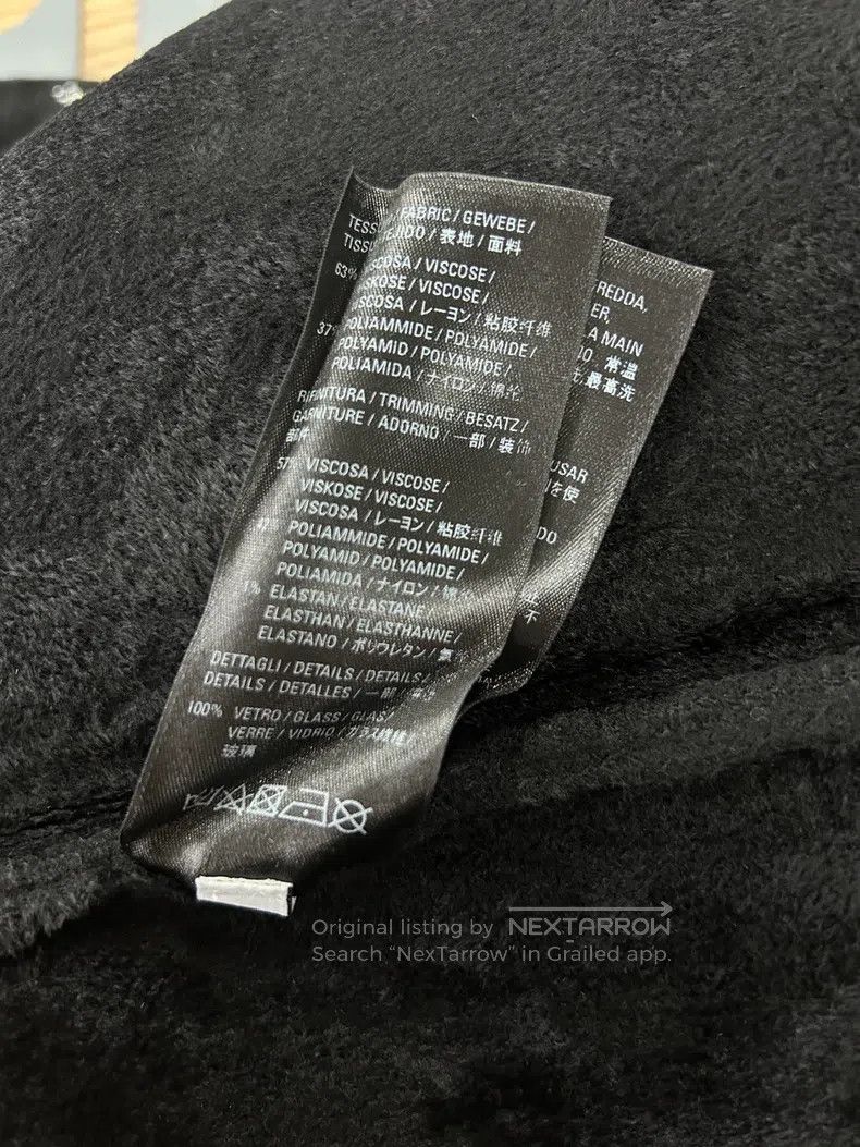 Balenciaga Balenciaga Black Velvet Diamond Sparkle Eiffel Tower Slim Size XS / US 0-2 / IT 36-38 - 7 Thumbnail