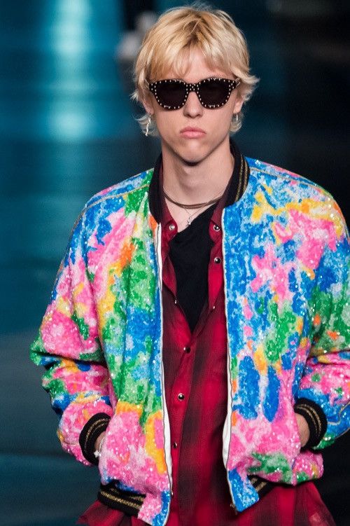 Saint Laurent Paris SAINT LAURENT PARIS BY HEDI SLIMANE 16SS SEQUIN BOMBERJACKET Size US S / EU 44-46 / 1 - 2 Thumbnail