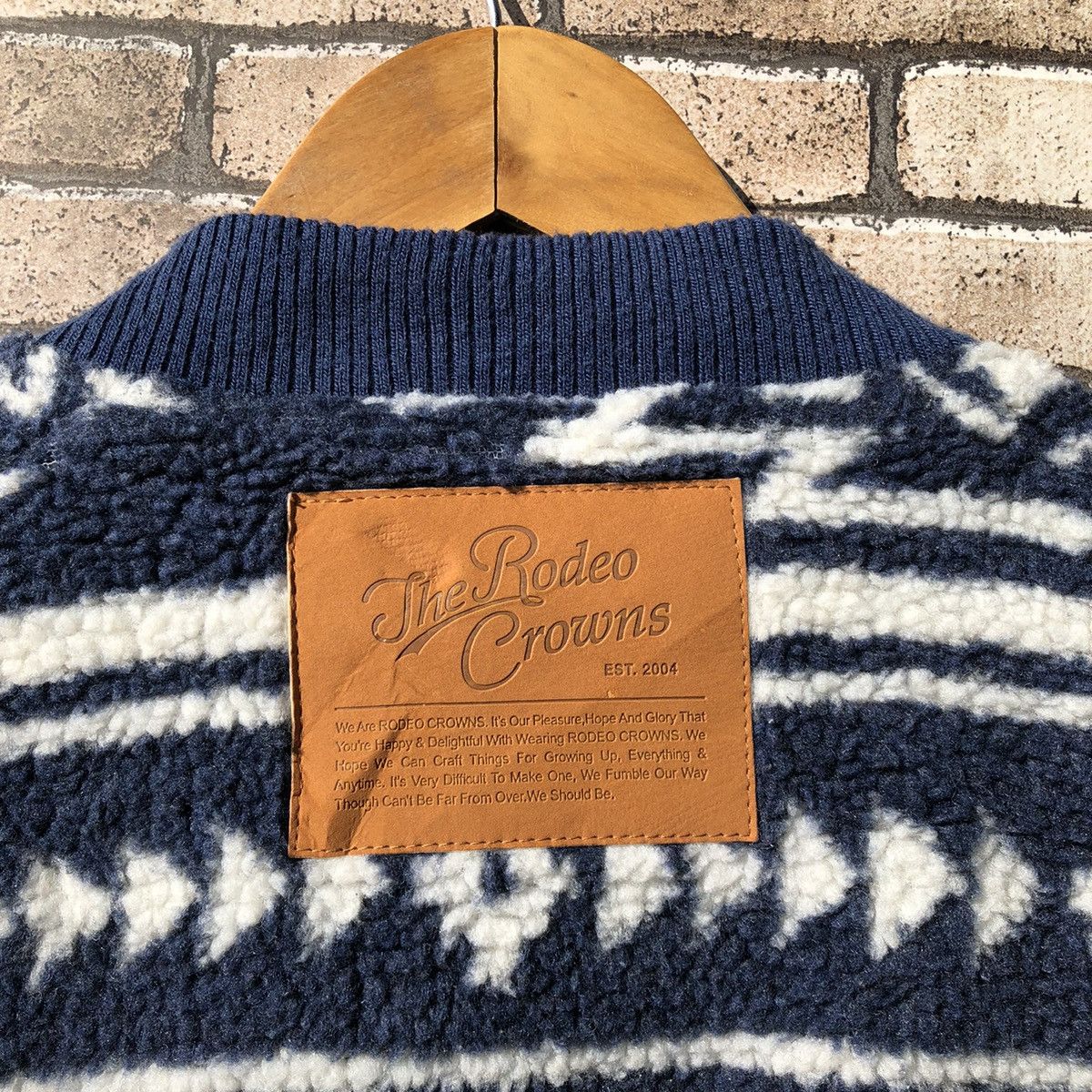 Japanese Brand The Rodeo Crows Indigo Navajo Reversible Bomber Jacket Size US S / EU 44-46 / 1 - 6 Thumbnail
