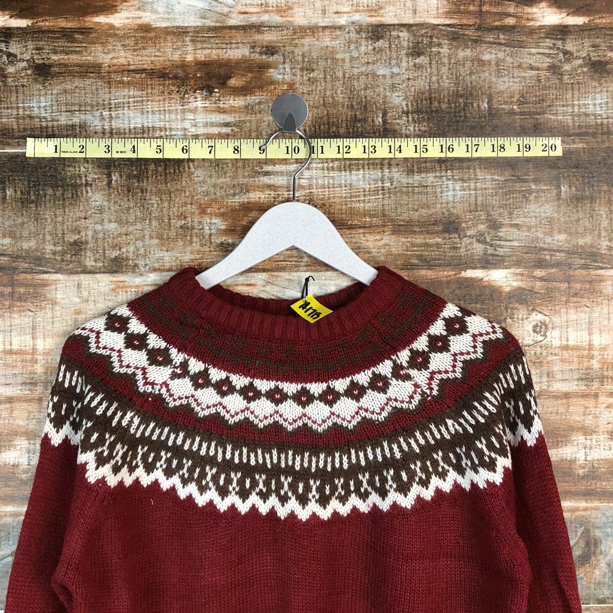 Homespun Knitwear × Japanese Brand Japan navajo Maroon Knitwear crop top #A1713 Size M / US 6-8 / IT 42-44 - 4 Thumbnail