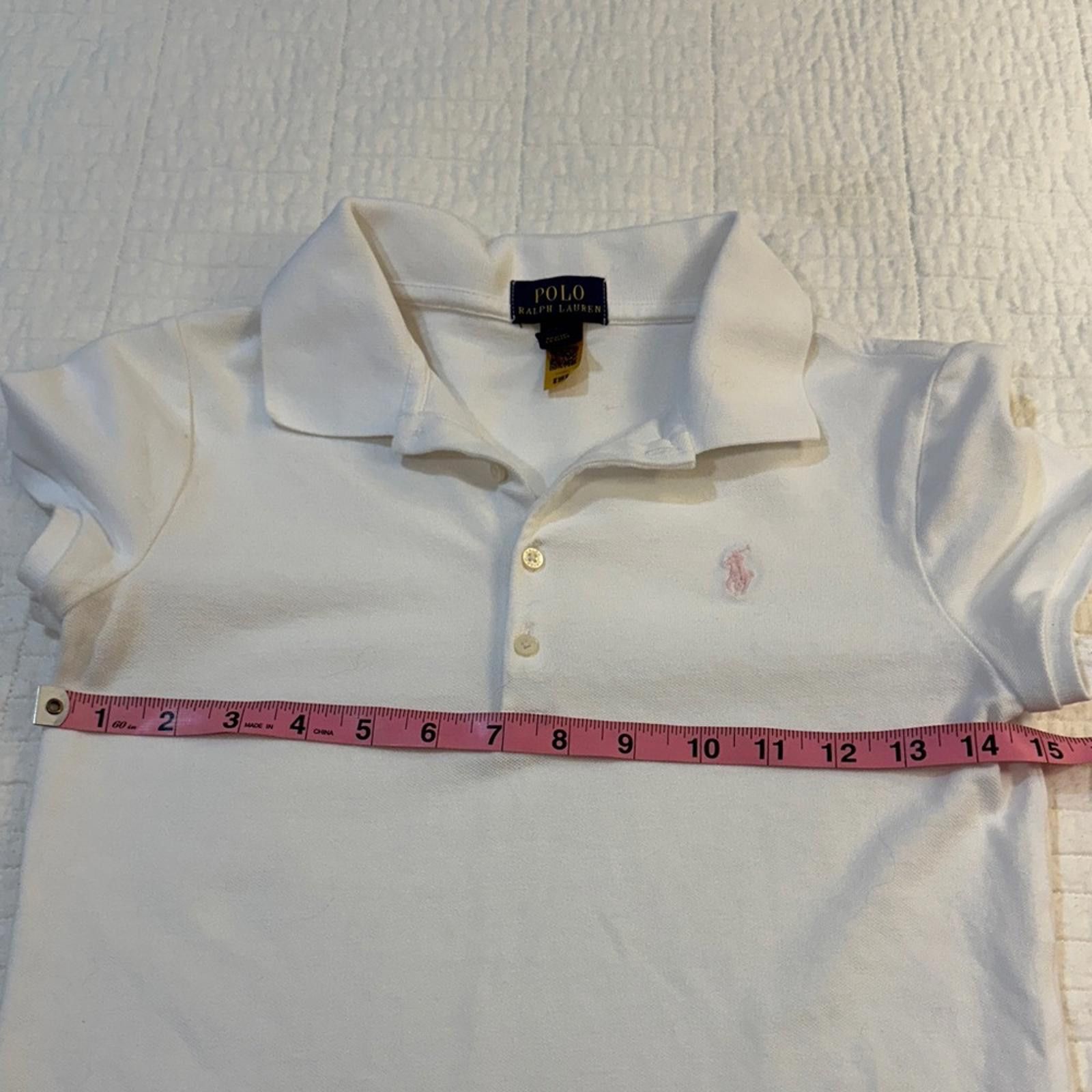 Polo Ralph Lauren Polo Ralph Lauren Youth 14-16 Kids White pink Pony Shirt New Size US XXS / EU 40 - 4 Thumbnail