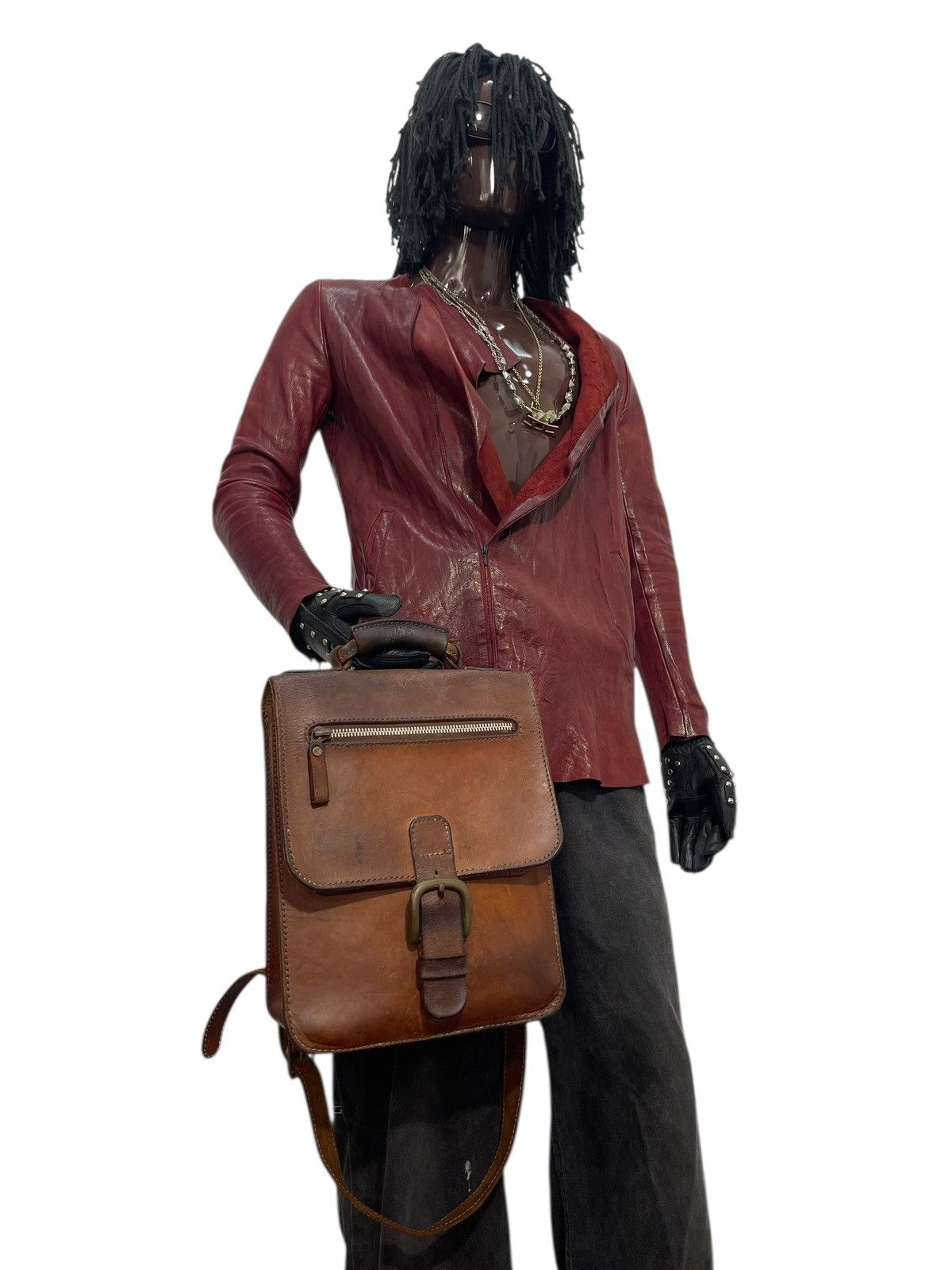 Genuine Leather Full Leather Beauty Patina Vtg Herz Japan Satchel Bag 5🟩 Size ONE SIZE - 5 Thumbnail