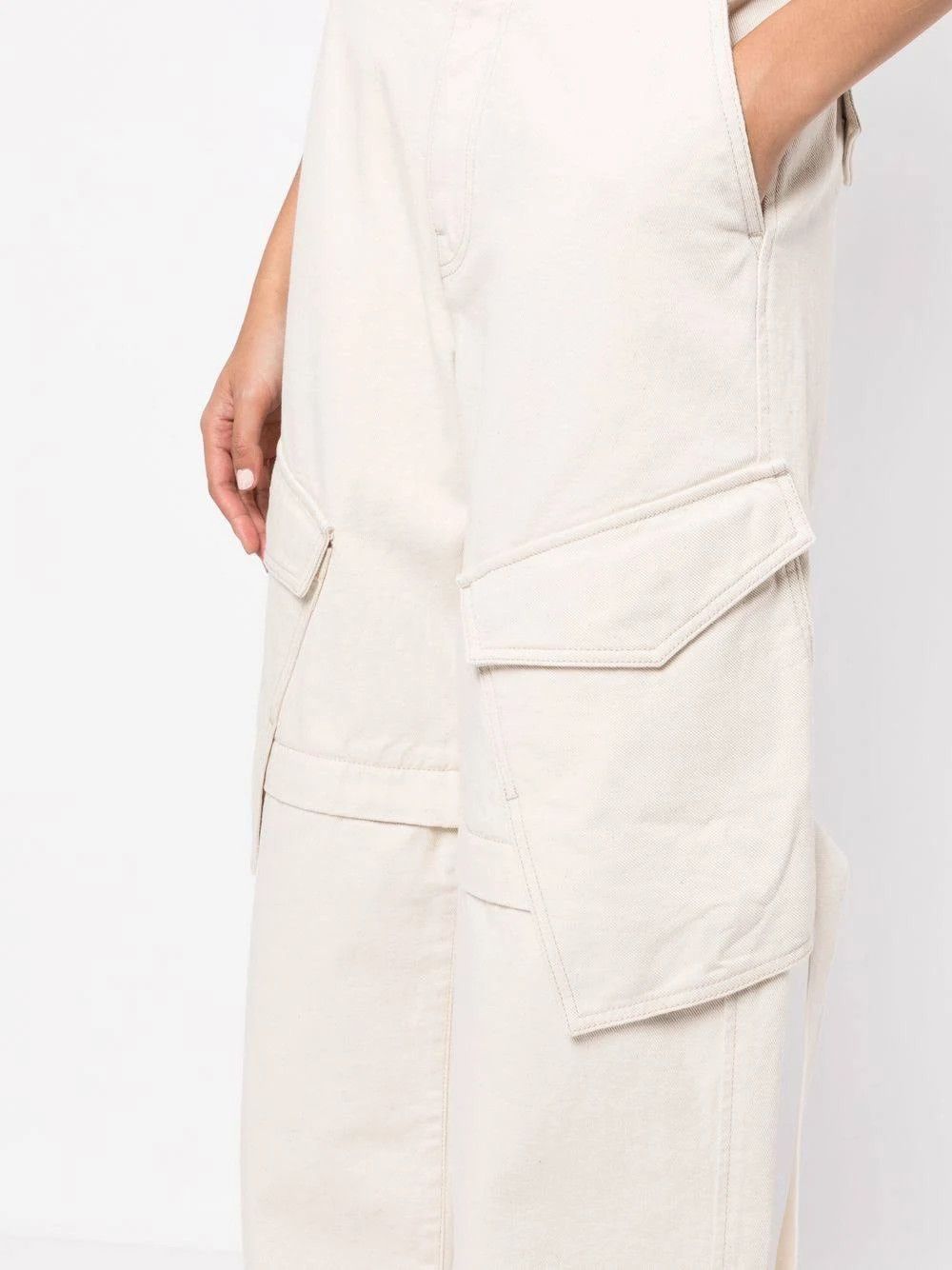 Dion Lee o1mle0524 Wide-Leg Cargo Trousers in White Size 26" / US 2 / IT 38 - 2 Thumbnail