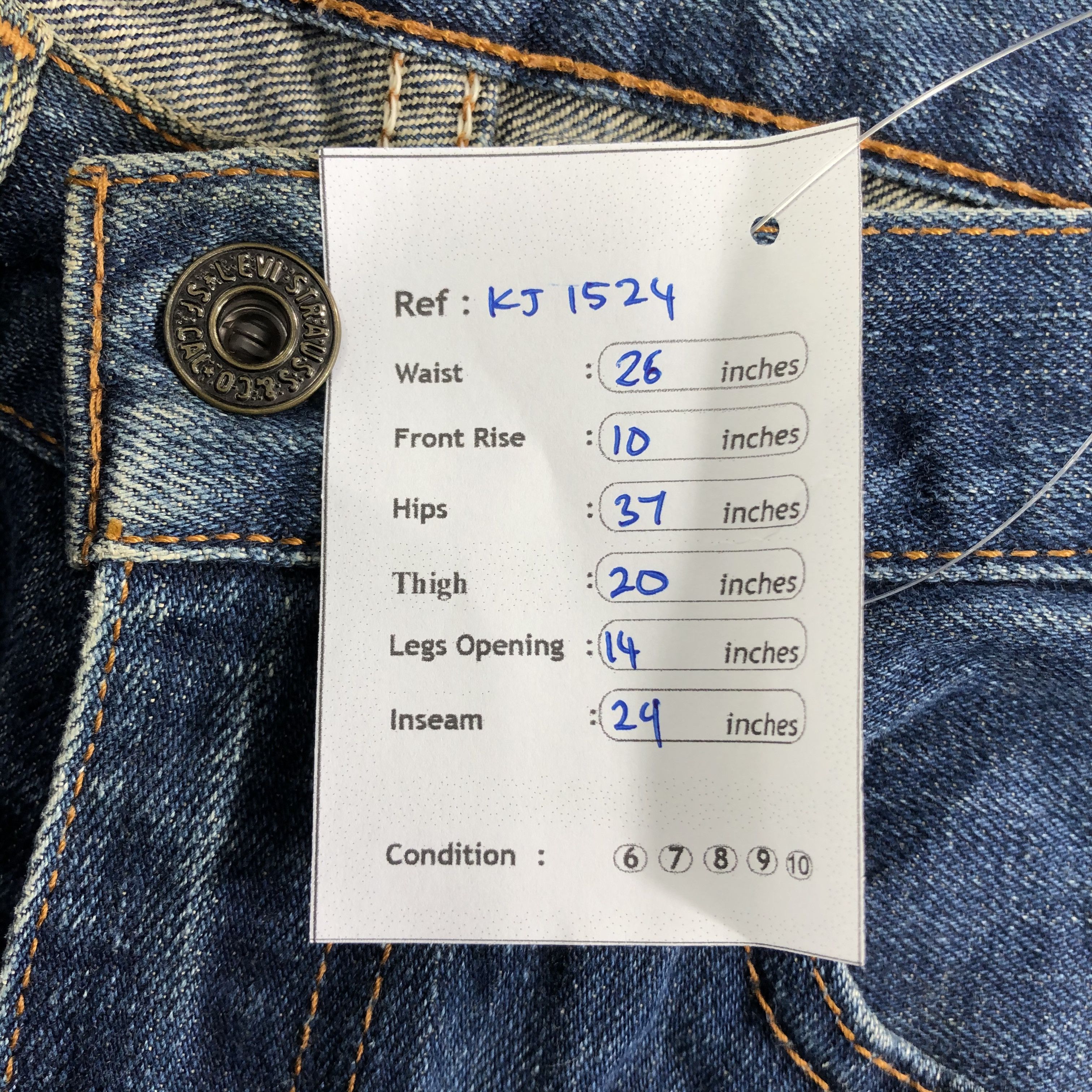 Levi's Vintage Levis 502 Jeans Blue Wash Denim KJ1524 Size 26" / US 2 / IT 38 - 11 Thumbnail