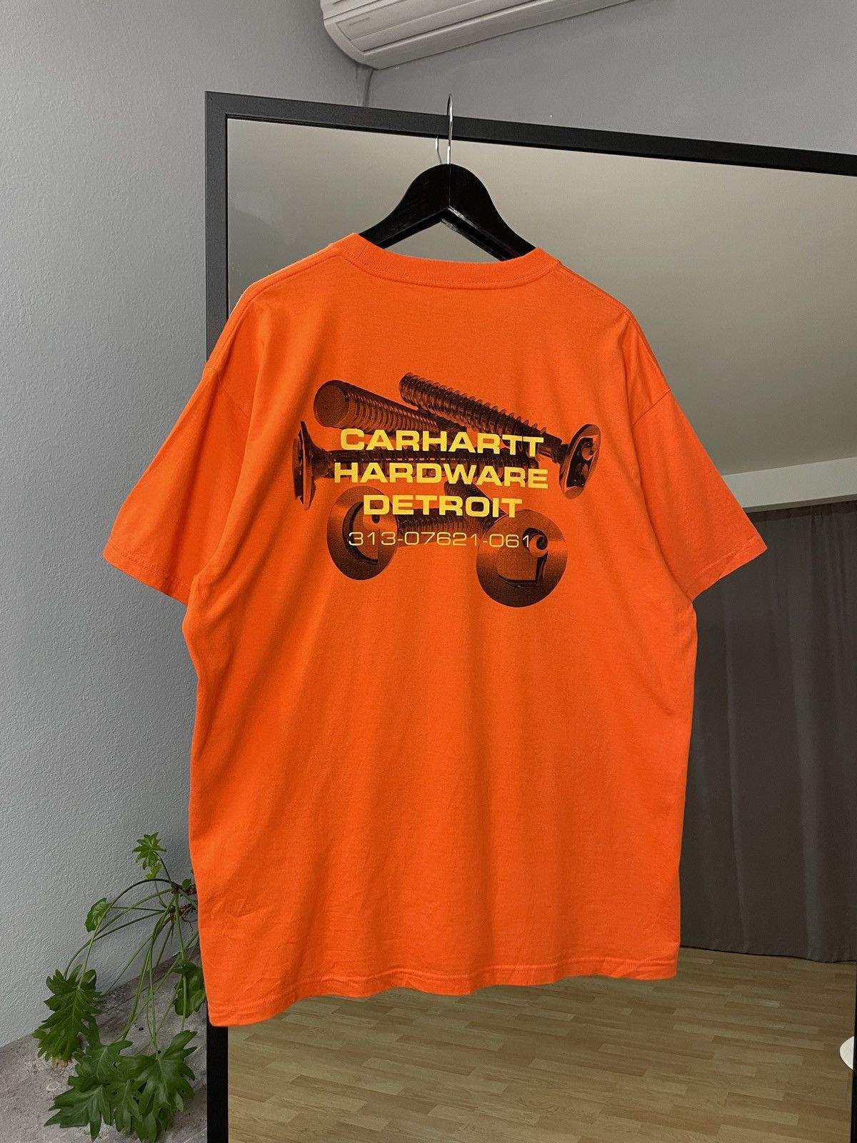 Carhartt × Heron Preston Vintage Y2K Carhartt Work Hardware Detroit Orang Tee T-shirt Size US XL / EU 56 / 4 - 1 Thumbnail