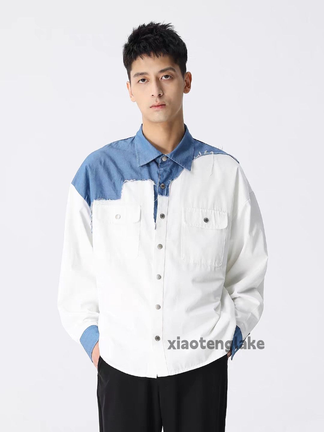 Vintage Unisex outdoor utility punk hiphop patchwork yuppie shirt Size US XL / EU 56 / 4 - 1 Thumbnail