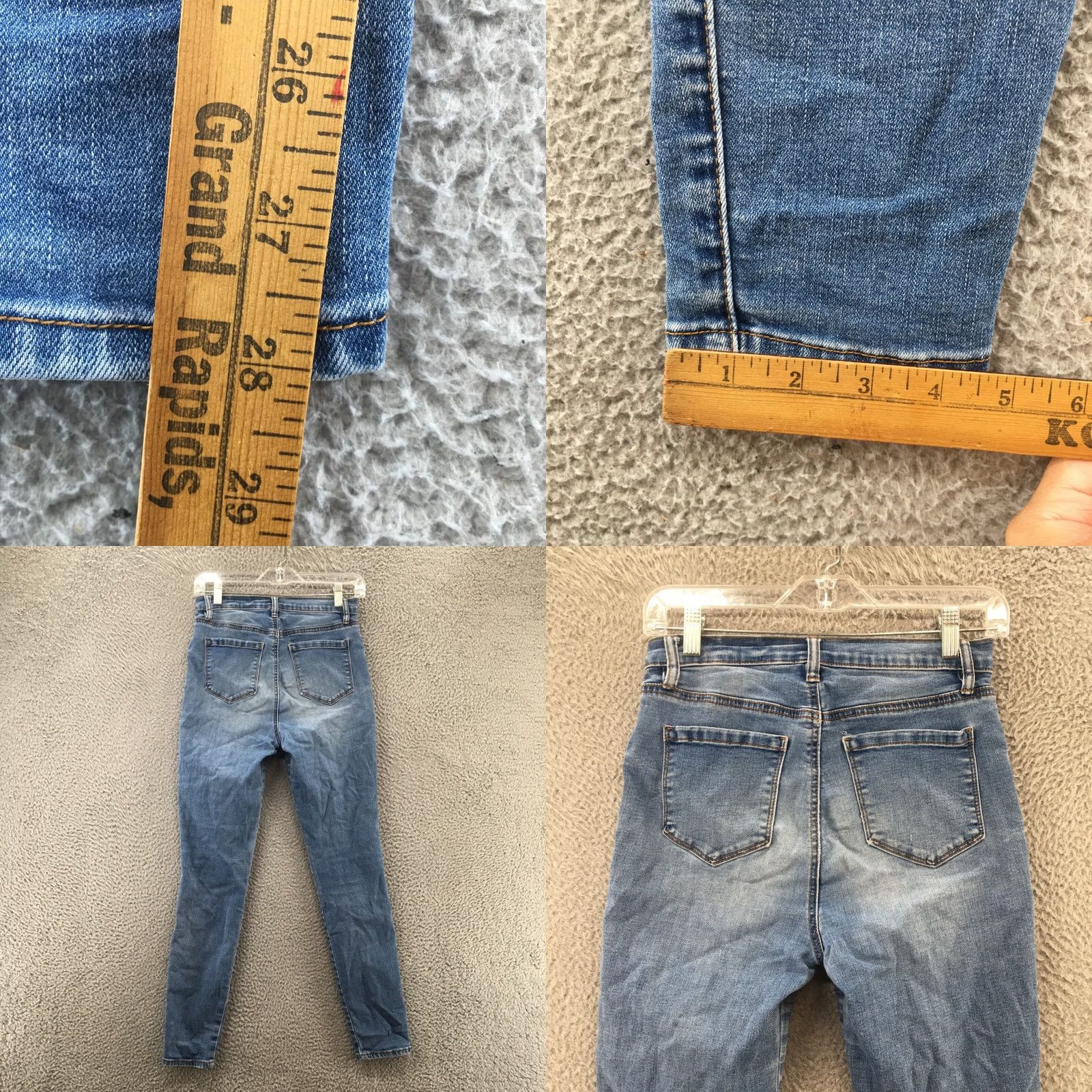 Vintage Celebrity Pink The Deb Jeans Jeans 26x28 Blue Distressed High Rise Zip Womens Skinny Denim Modern 90s Womens Size 26" / US 2 / IT 38 - 8 Thumbnail