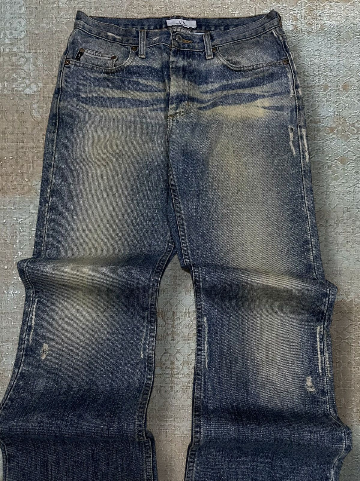 Armani Exchange Vintage 1990s Designer Armani Exchange Distressed Denim Size US 30 / EU 46 - 4 Thumbnail