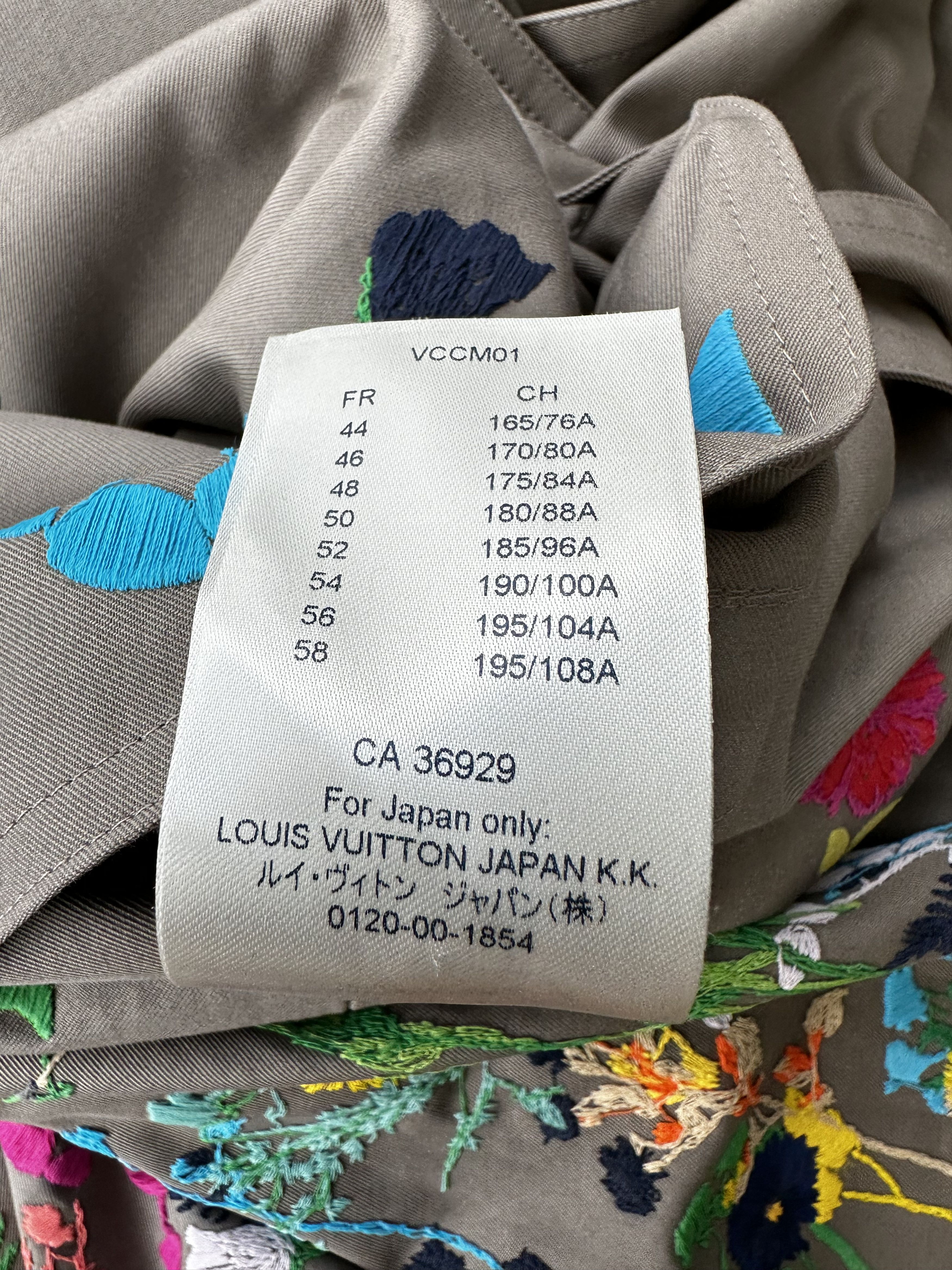 Louis Vuitton Louis Vuitton Beige Flower Embroidered Trench Jacket Size US L / EU 52-54 / 3 - 10 Thumbnail