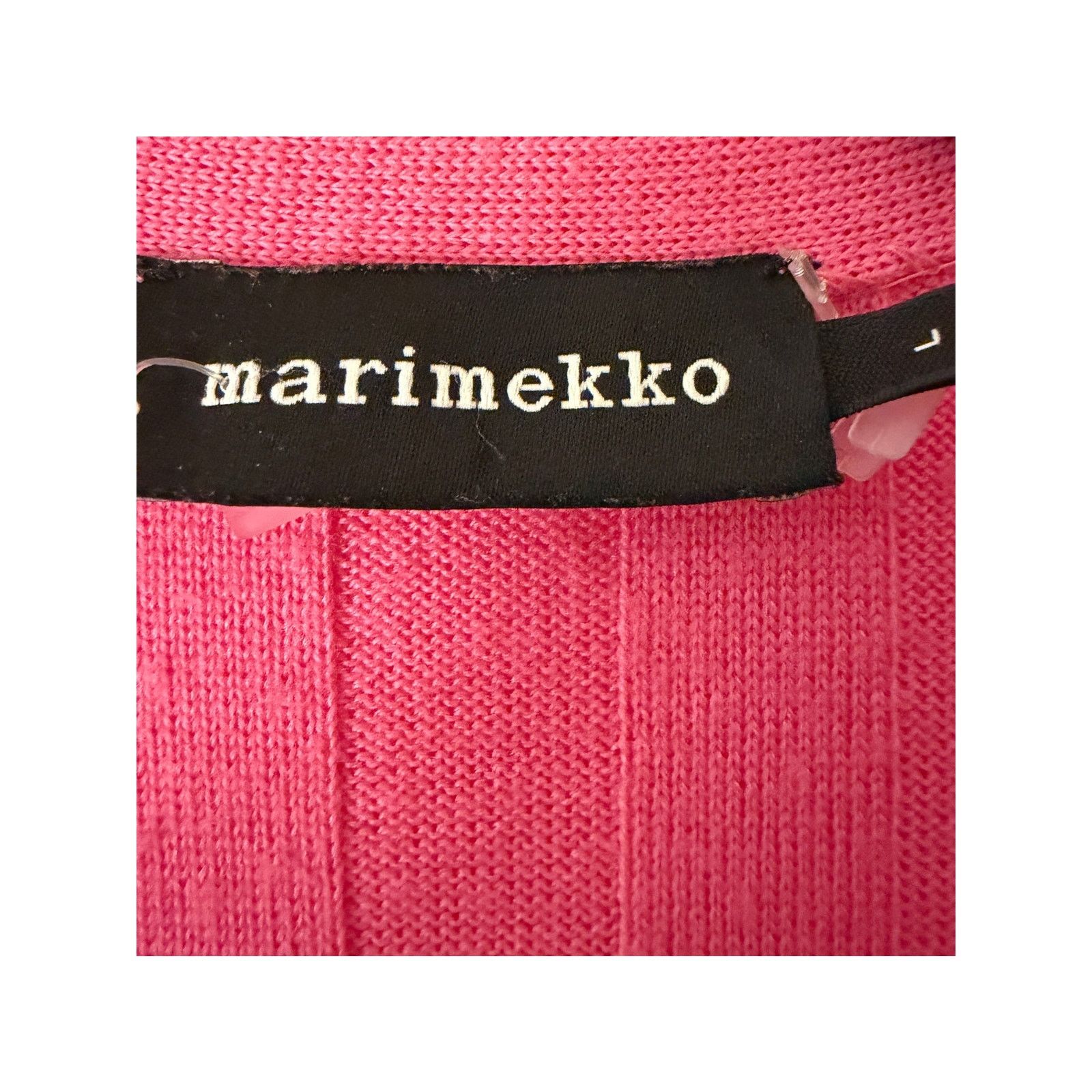 Marimekko Marimekko Vellova Pink Knitted Wool Belted Cardigan Size L / US 10 / IT 46 - 3 Thumbnail