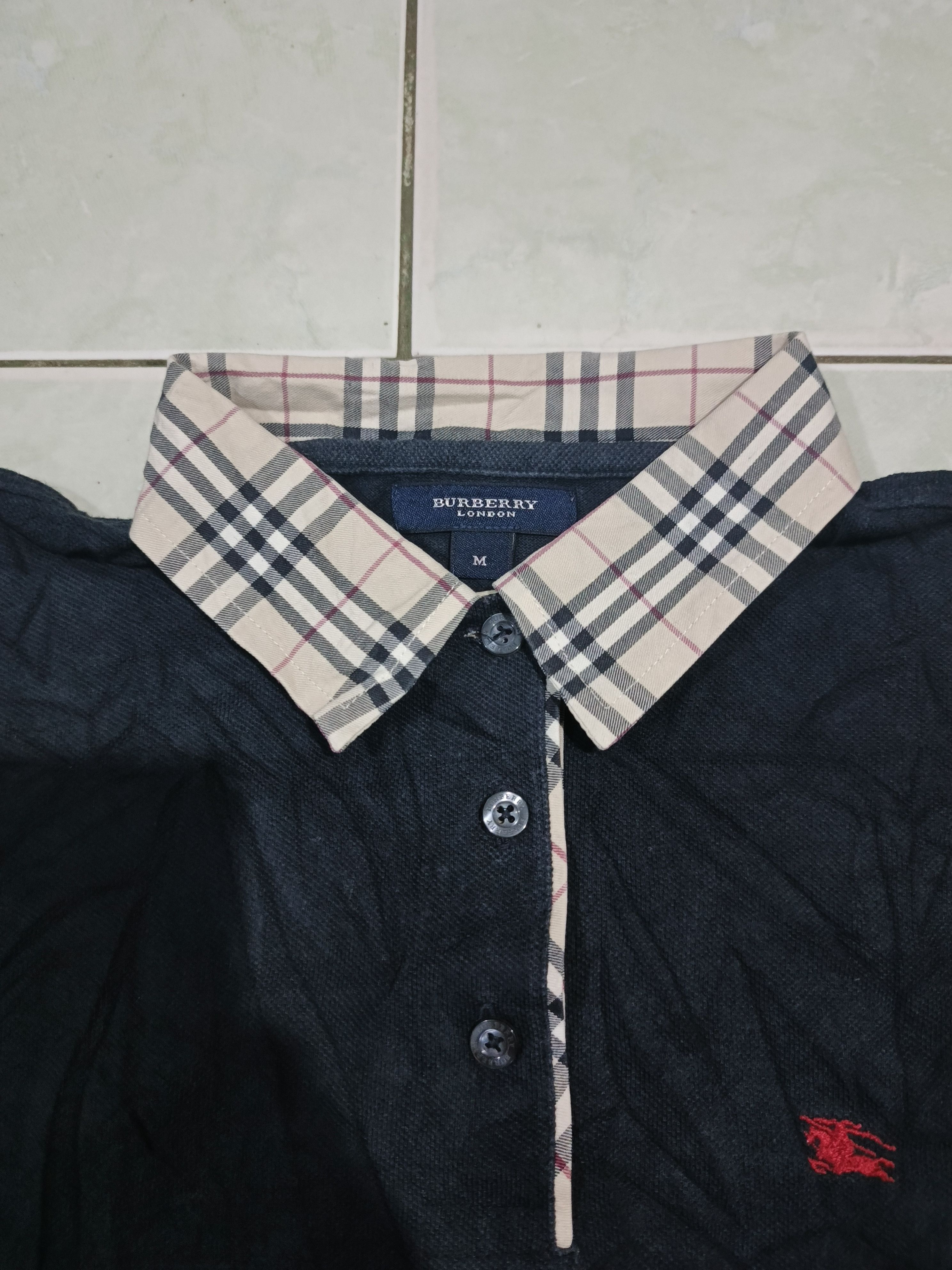 Burberry Vintage BURBERRY LONDON Nova Check Collar Design Polos Size M / US 6-8 / IT 42-44 - 2 Thumbnail