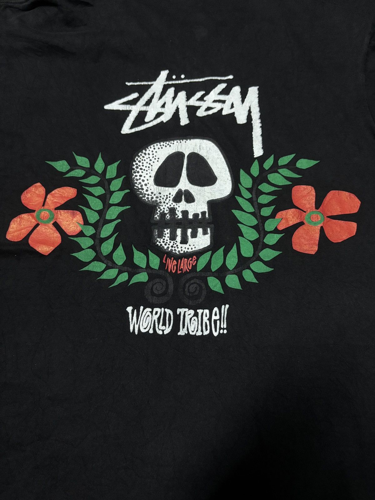 Stussy ‼️RARE‼️VINTAGE 90S STUSSY LINE LARGE WORLD TRIBE TSHIRT TEE🔥 Size US M / EU 48-50 / 2 - 13 Thumbnail