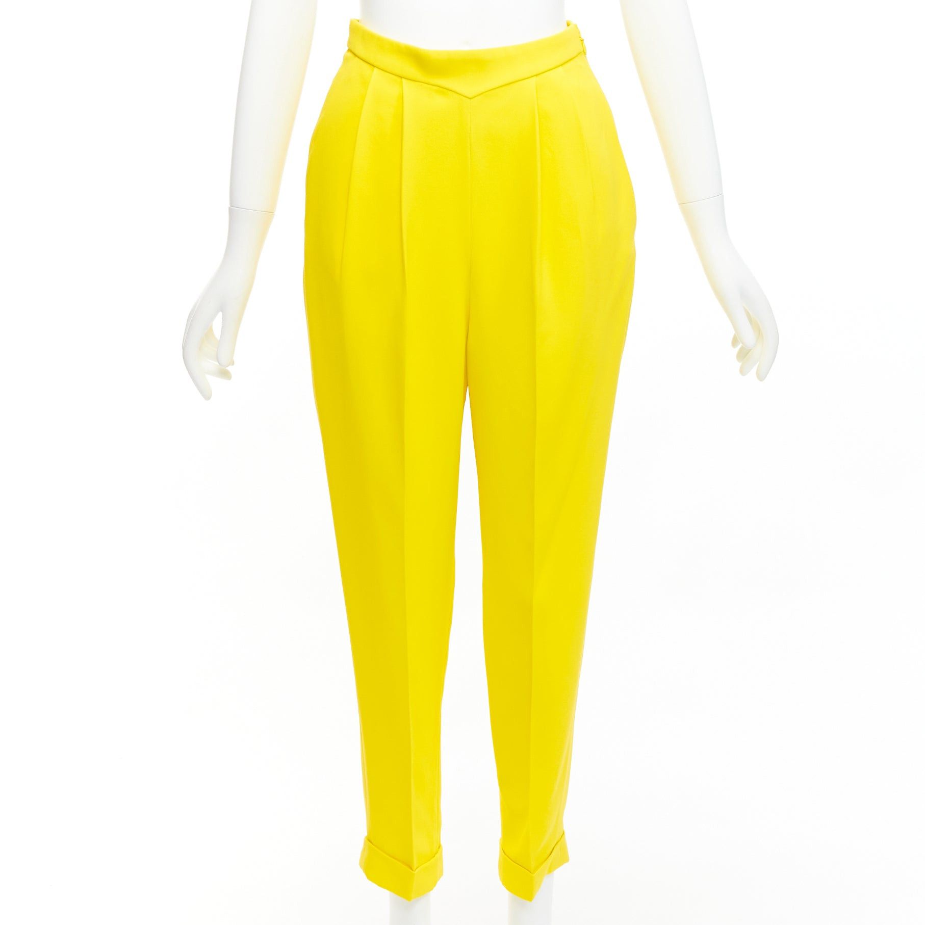 Other DELPOZO yellow viscose blend high V waistband harem pants FR36 S Size 27" / US 4 / IT 40 - 1 Thumbnail