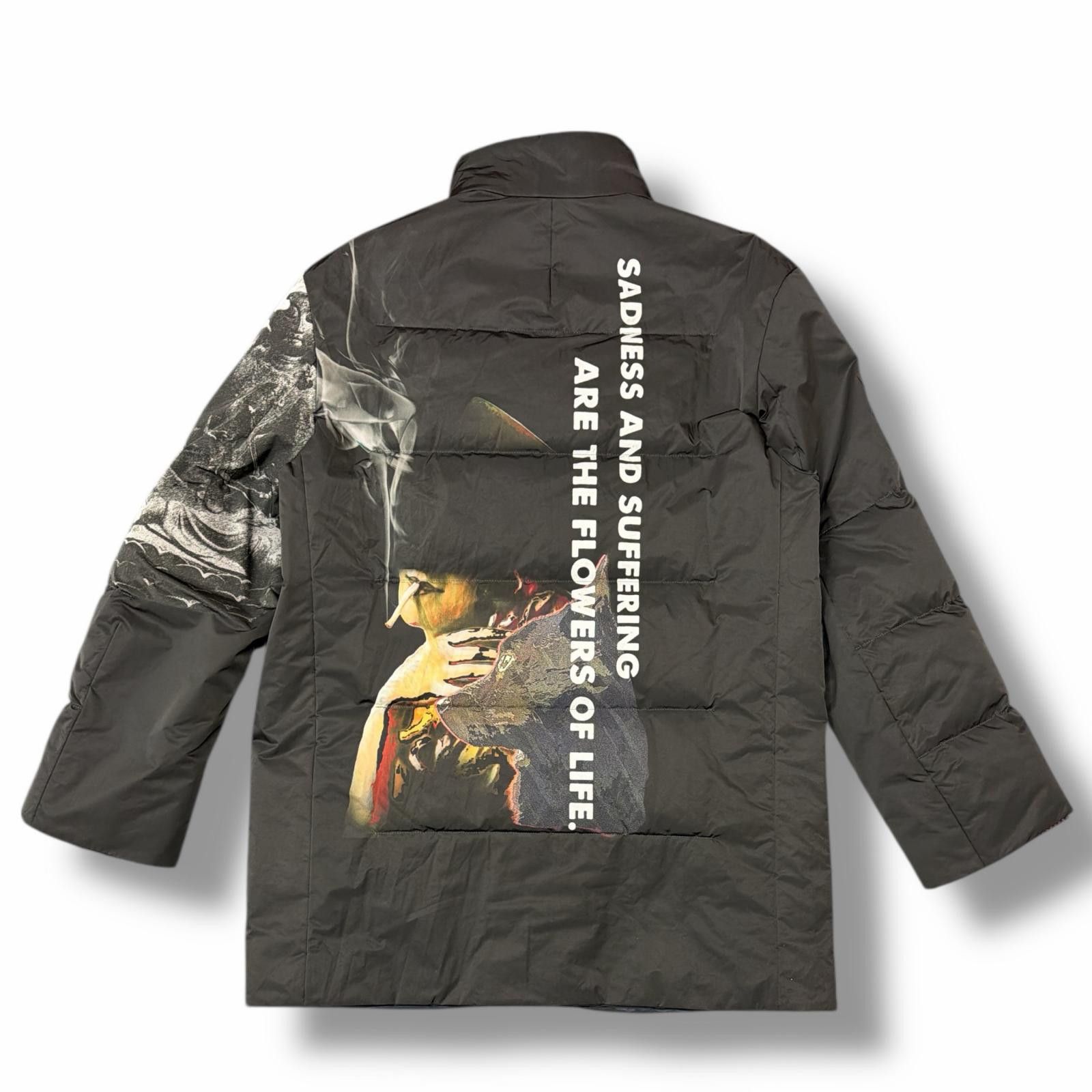 Yohji Yamamoto Yohji Yamamoto 25AW PRINTED HORIZONTAL PADDED STAND JACKET Size US L / EU 52-54 / 3 - 1 Thumbnail