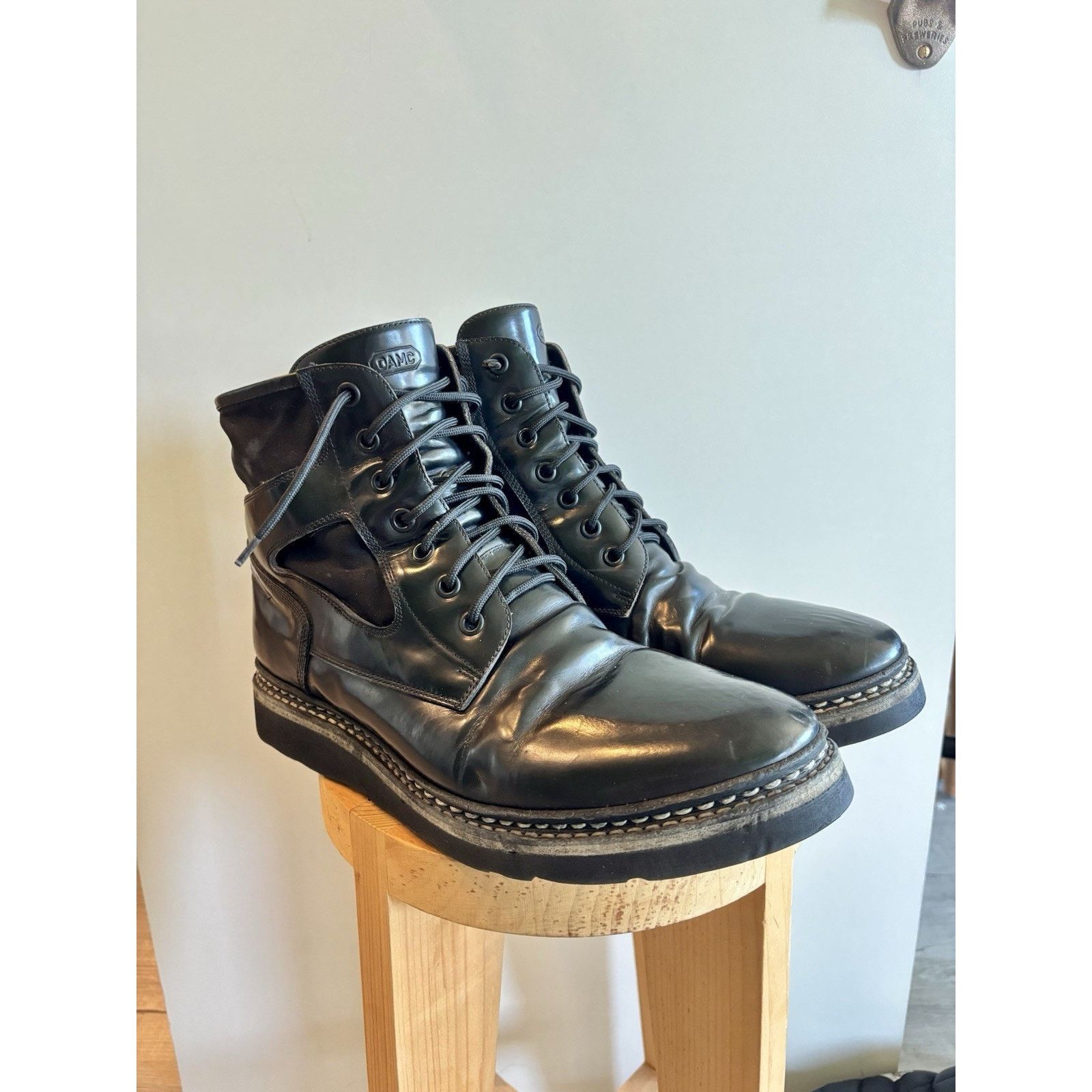 OAMC OAMC Over All Master Cloth Mara Chunky Leather Ankle Boot Size US 11 / EU 44 - 2 Thumbnail