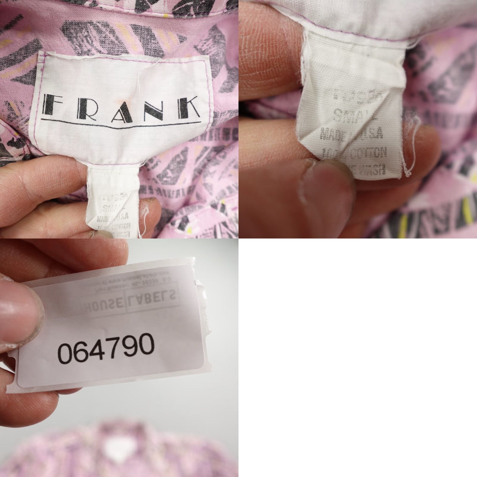 Vintage VINTAGE Frank Shirt Men Small Pink Abstract Geometric Button-Up 90s 90s Shirt Mens Small Pink Geometric Button-Up Size US S / EU 44-46 / 1 - 8 Thumbnail