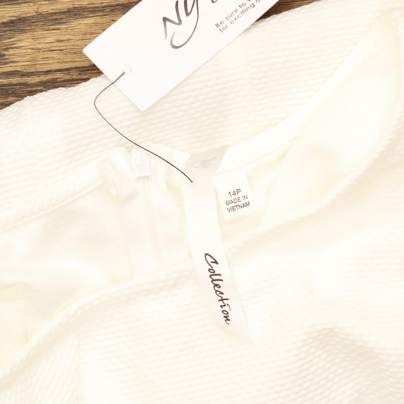 Other Nwt Ny Collection Jacket And Dress Set Pny9115 White 14p Size XL / US 12-14 / IT 48-50 - 6 Thumbnail