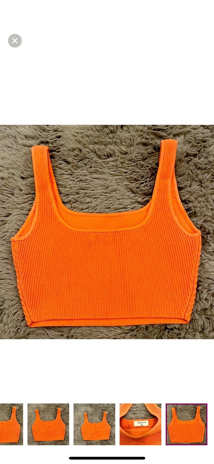 Aritzia RIBBED CROP TANK Size XS / US 0-2 / IT 36-38 - 7 Thumbnail