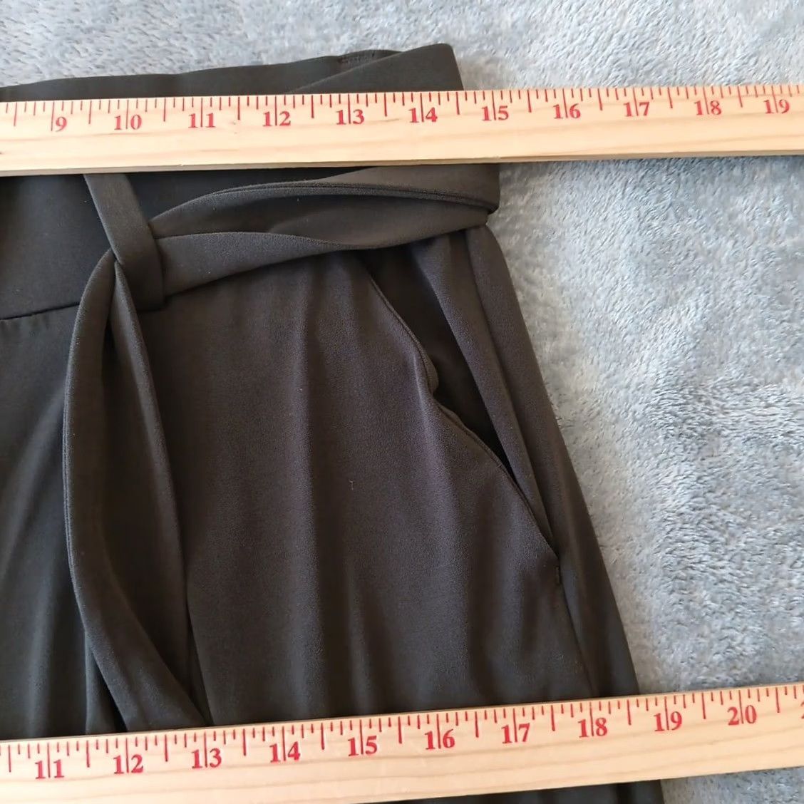 Express Express Ankle Pants Womens Small Green Belted Pleated Pull On Stretch 28x28 Size 28" / US 6 / IT 42 - 3 Thumbnail