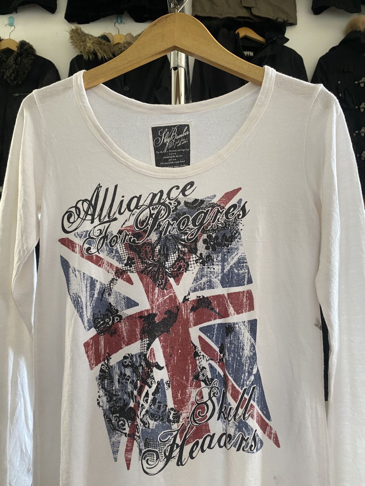 Hysteric Glamour Sky Bomber Union Jack Poem Longsleeve Tee Size US M / EU 48-50 / 2 - 5 Thumbnail