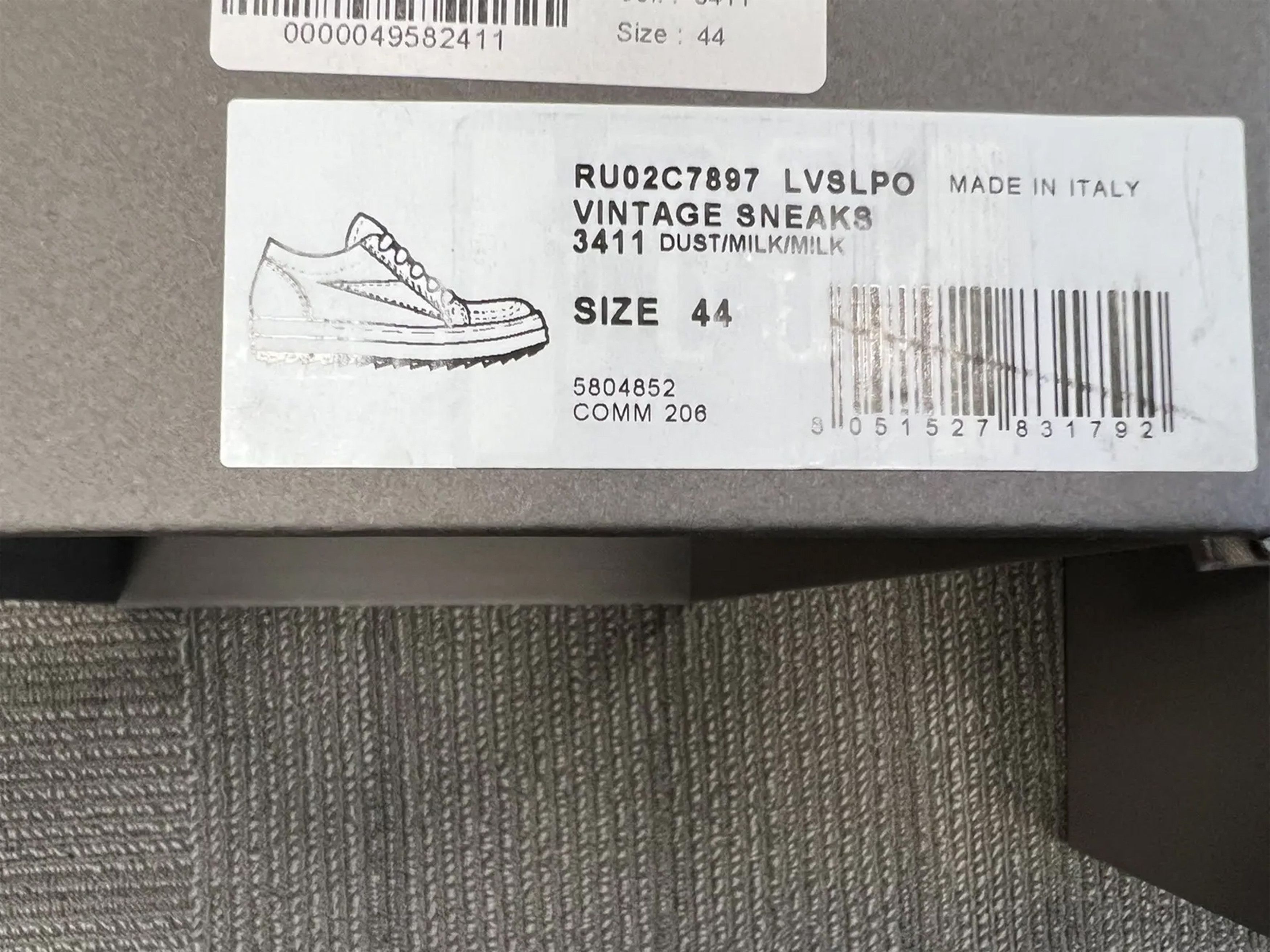 Rick Owens Rick Owens Lido Vintage Sneaker Dust Milk Size US 11 / EU 44 - 10 Thumbnail
