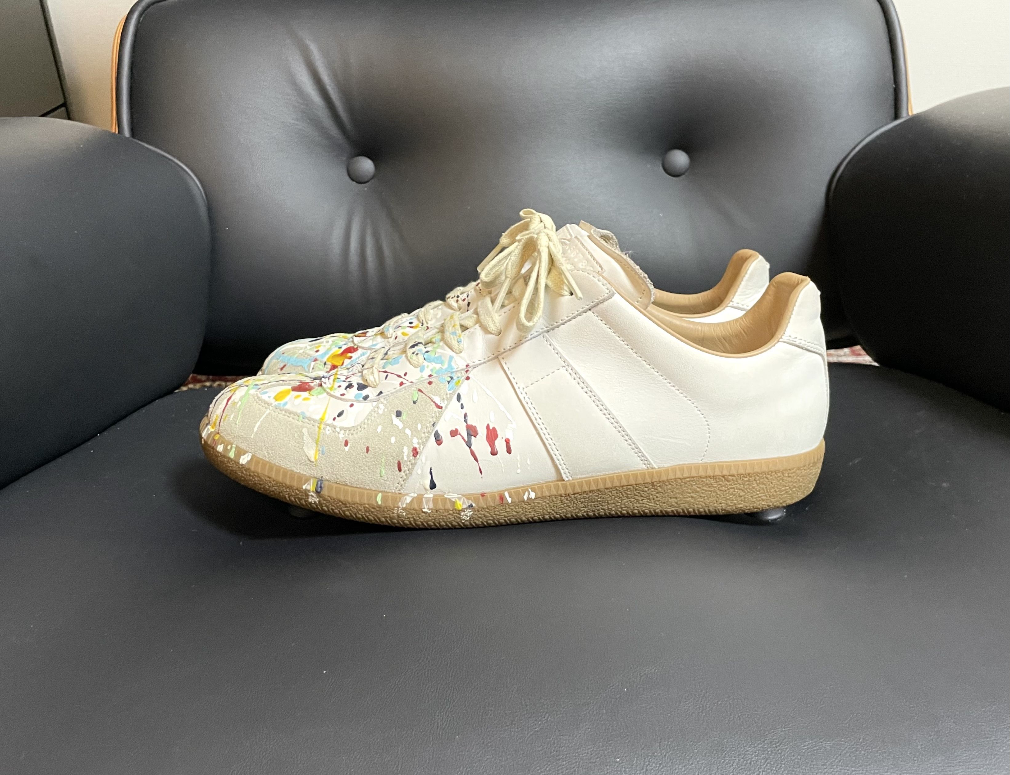 Maison Margiela Maison Margiela GAT (Paint Splatter White) Size US 9.5 / EU 42-43 - 7 Thumbnail