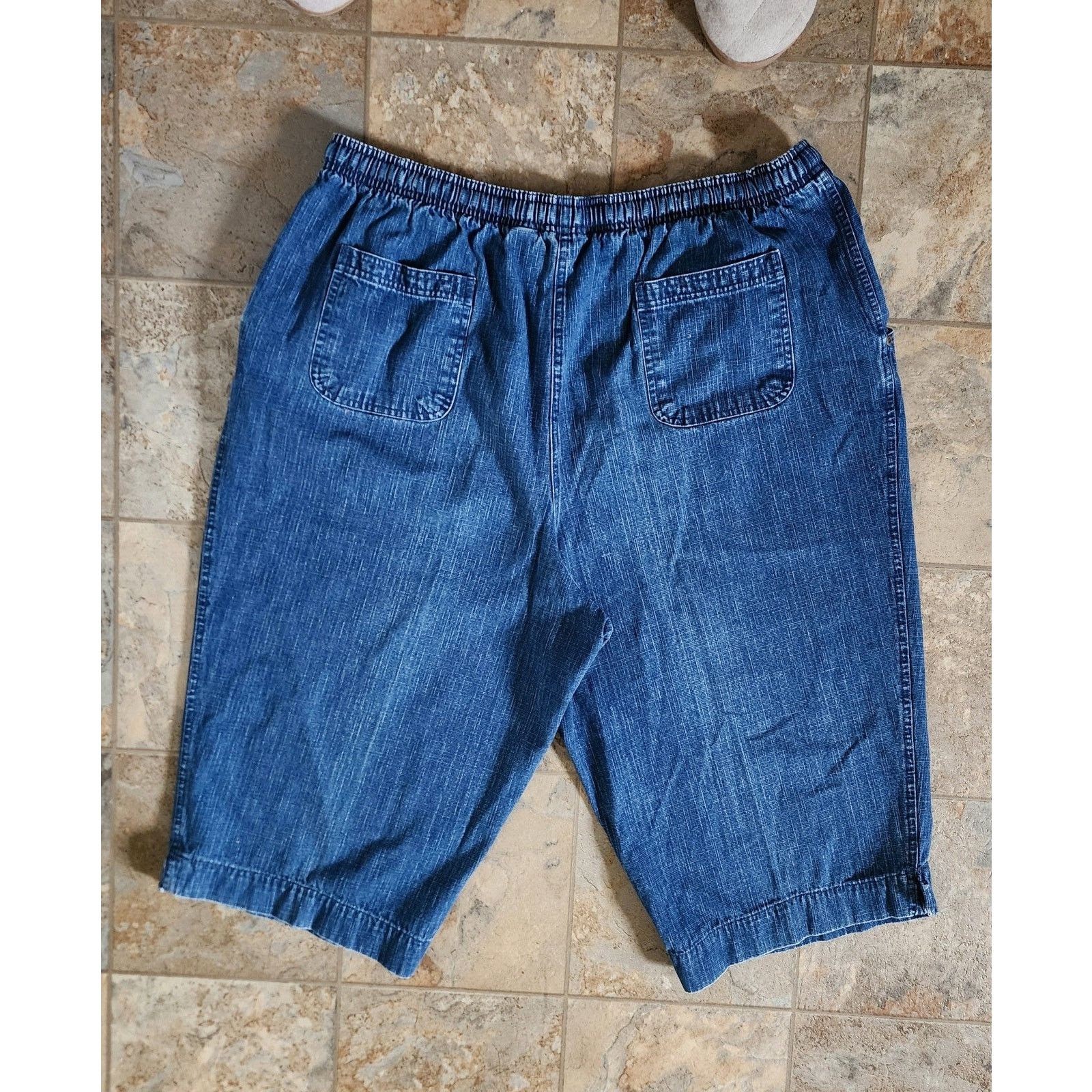 Other Studio Works Womens Stretch Jean Shorts Size 22W Size 42" / US 20 - 2 Thumbnail