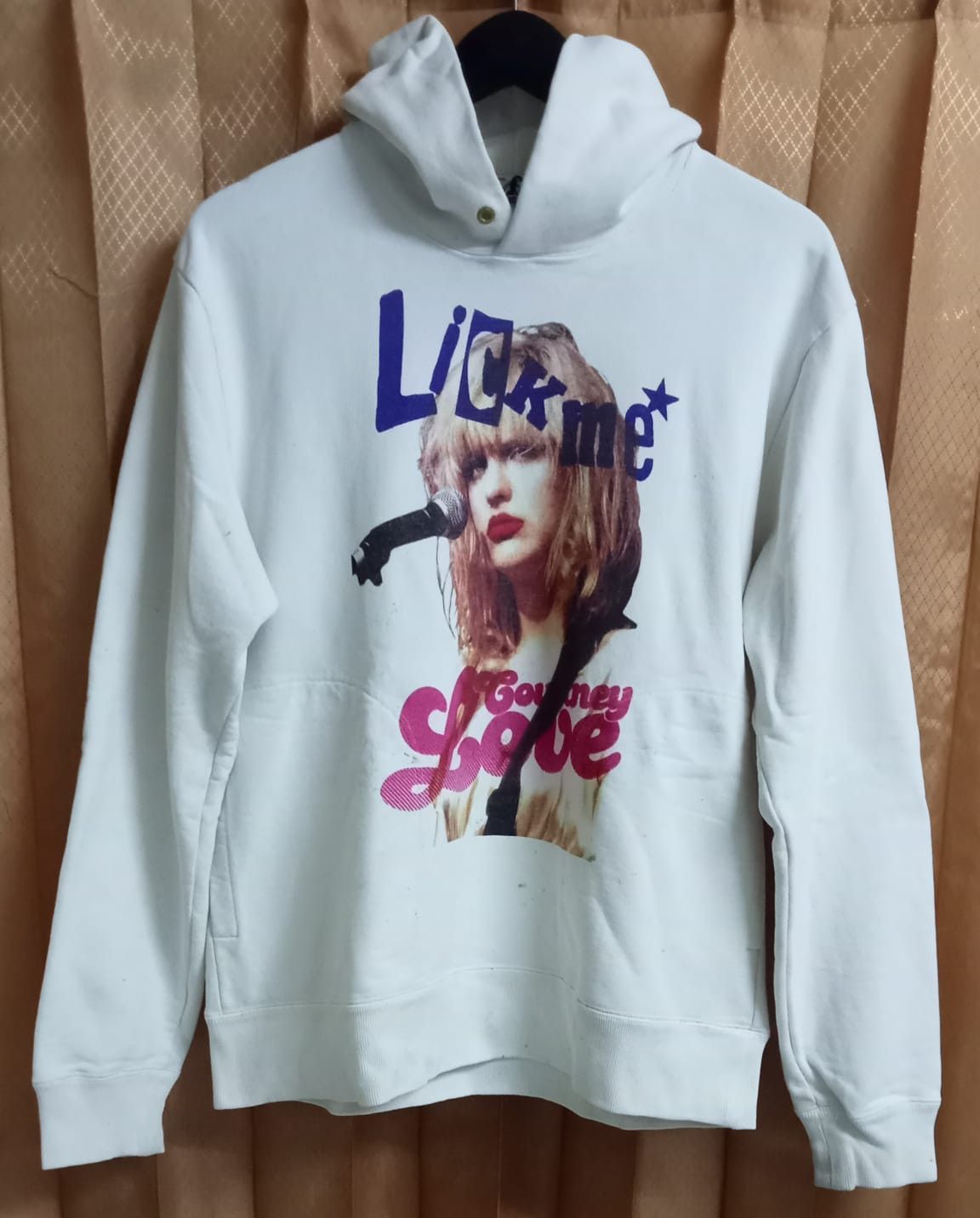 image of Hysteric Glamour Courtney Love Lick Me Hoodie in White, Men's (Size Medium)