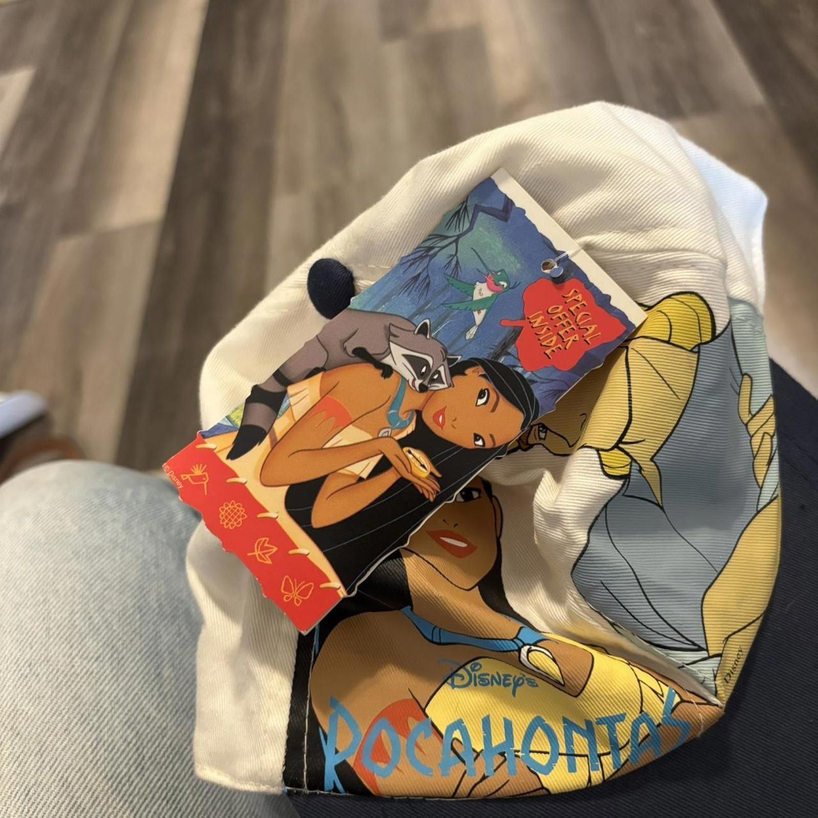 Disney Vintage Pocahontas stretch fit hat 90s OS Size ONE SIZE - 5 Thumbnail