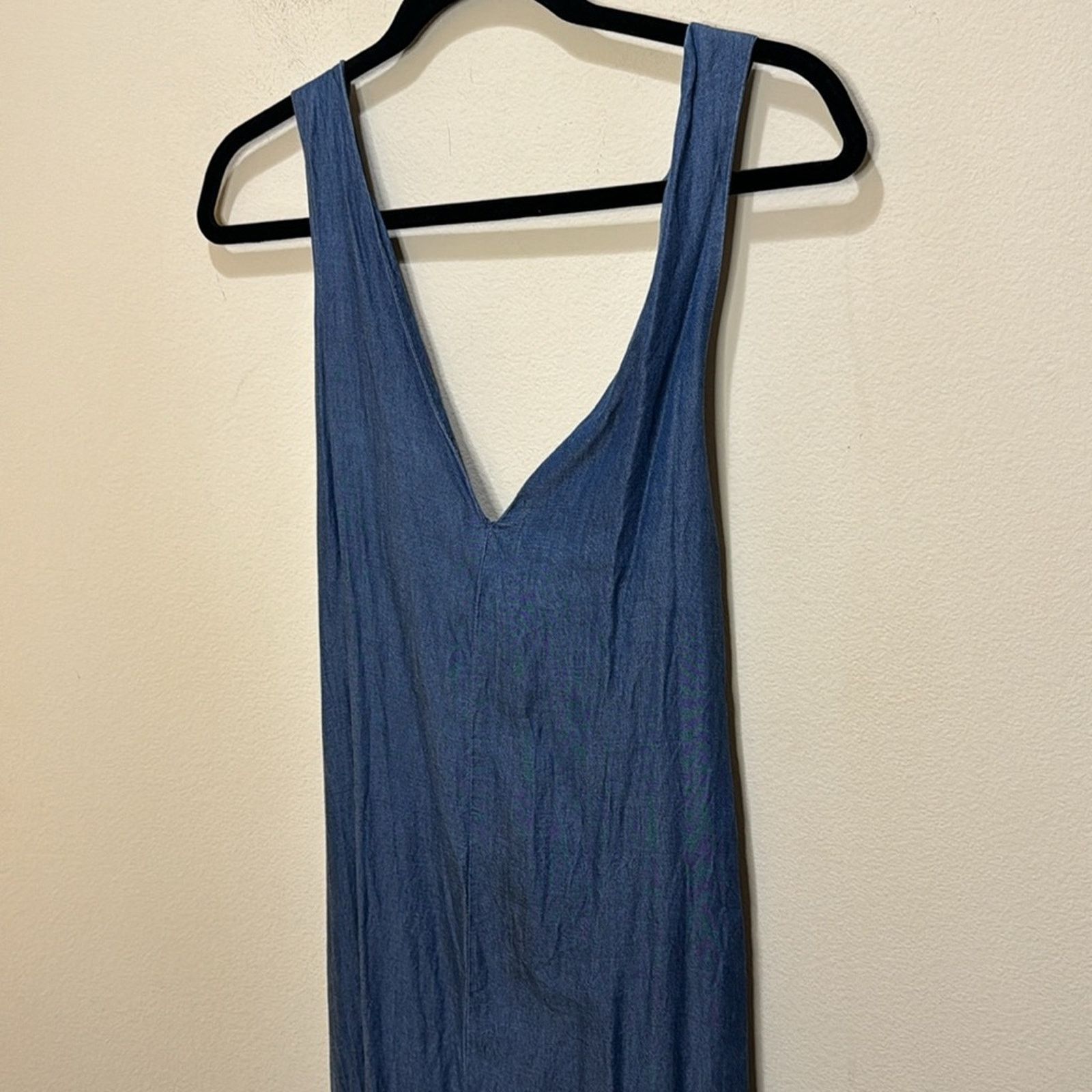 Zara Zara Trf Chambray Midi Maxi Dress Snap Button Side Size M Size M / US 6-8 / IT 42-44 - 2 Thumbnail