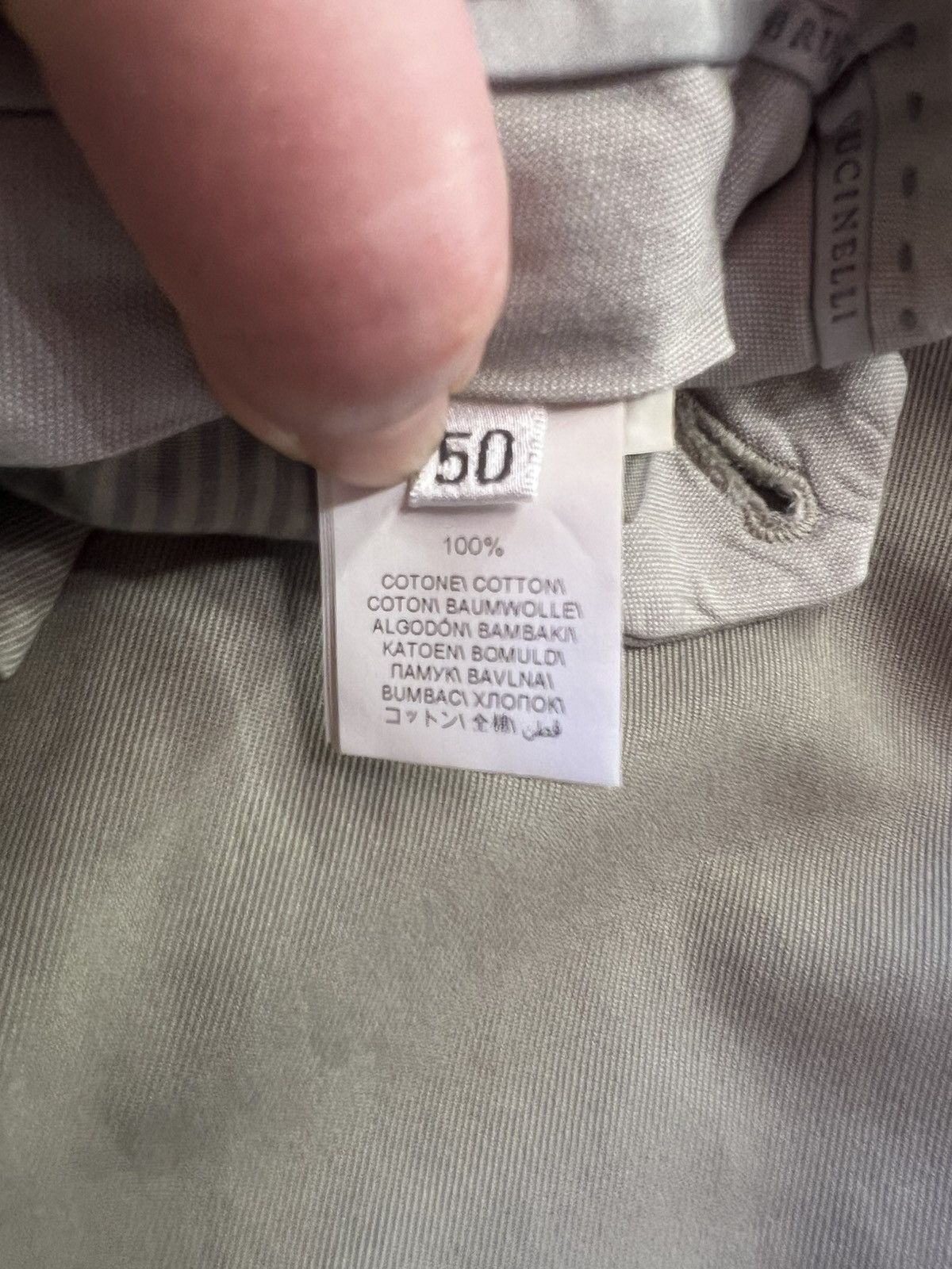 Brunello Cucinelli Brunello Cucinelli Twisted Cotton Gabardine Trousers Size US 38 / EU 54 - 19 Thumbnail