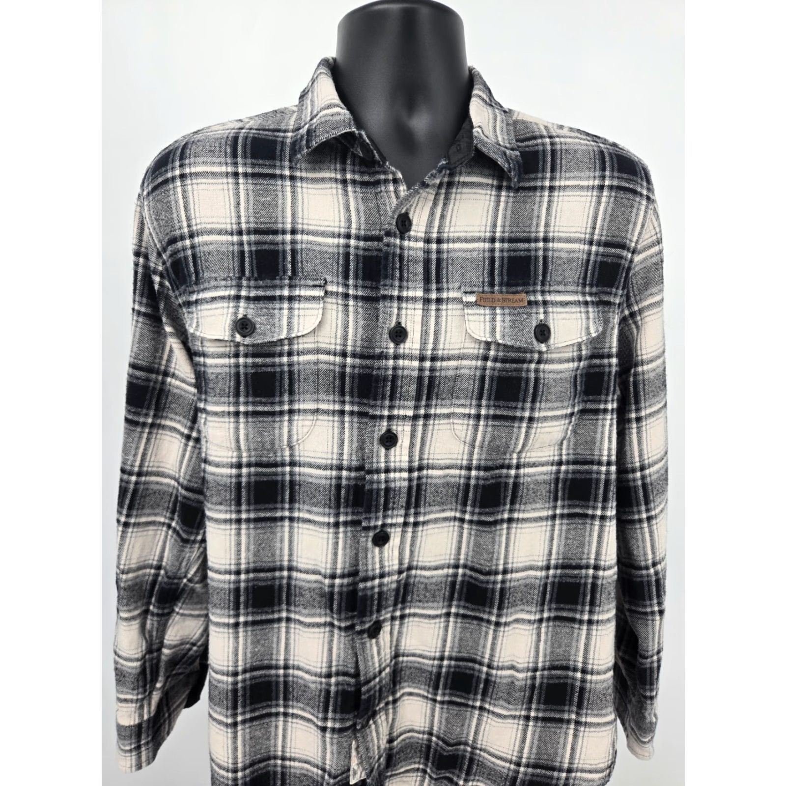 Vintage Field & Stream Flannel Shirt Large Black Plaid Outdoor Fishing Casual Men Shirt L Black Plaid Outdoor Fishing Casual Men Size US L / EU 52-54 / 3 - 2 Thumbnail