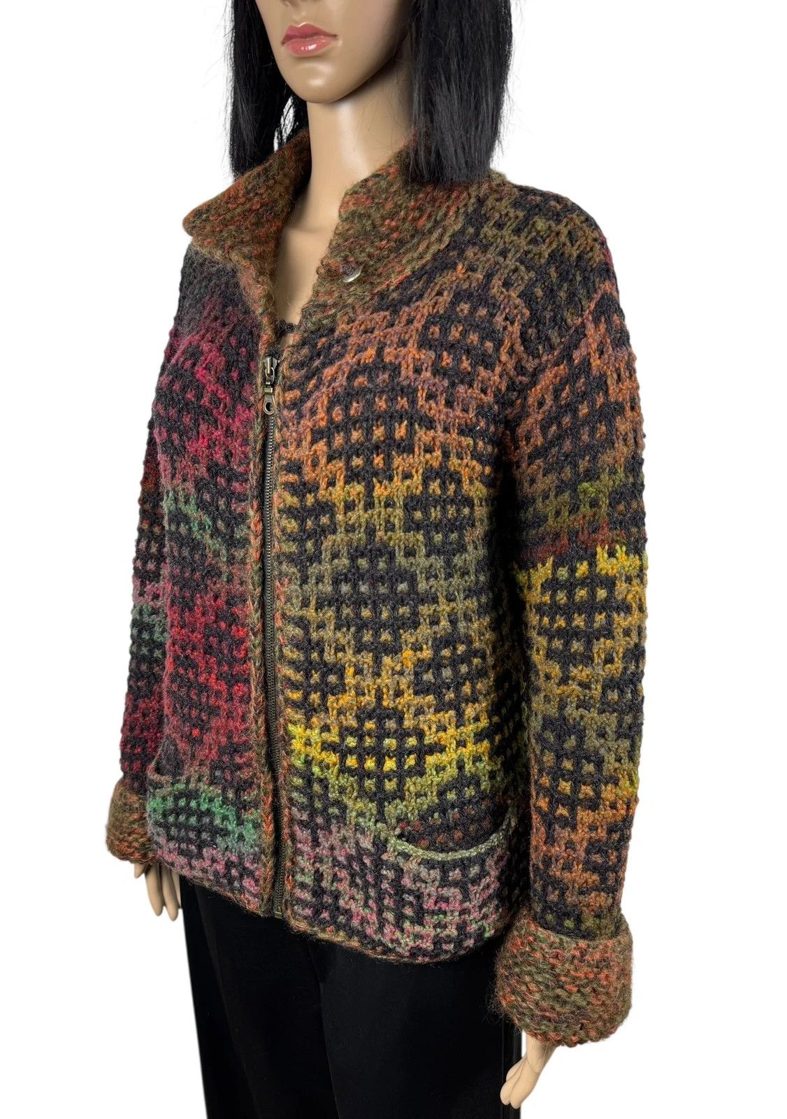 Other Edel Macbride Donegal Knit Cardigan Wool Silk Ireland Size XL / US 12-14 / IT 48-50 - 4 Thumbnail